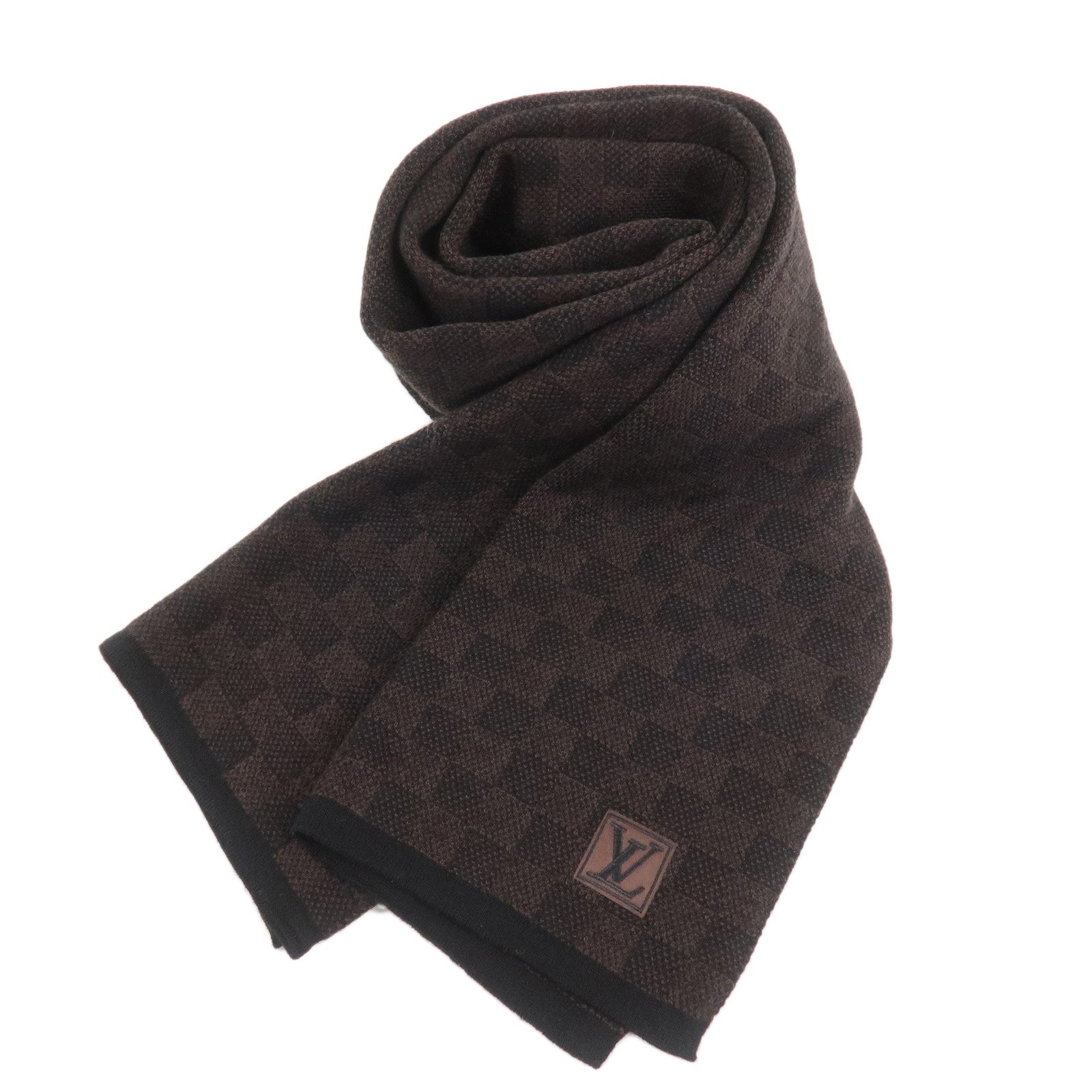 Louis Vuitton Damier Wool 100% Echarpe Petit Scarf Brown M70029