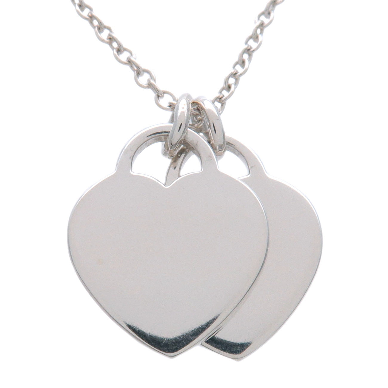 Tiffany & Co Return to Tiffany Mini Double Heart Tag Necklace SV925