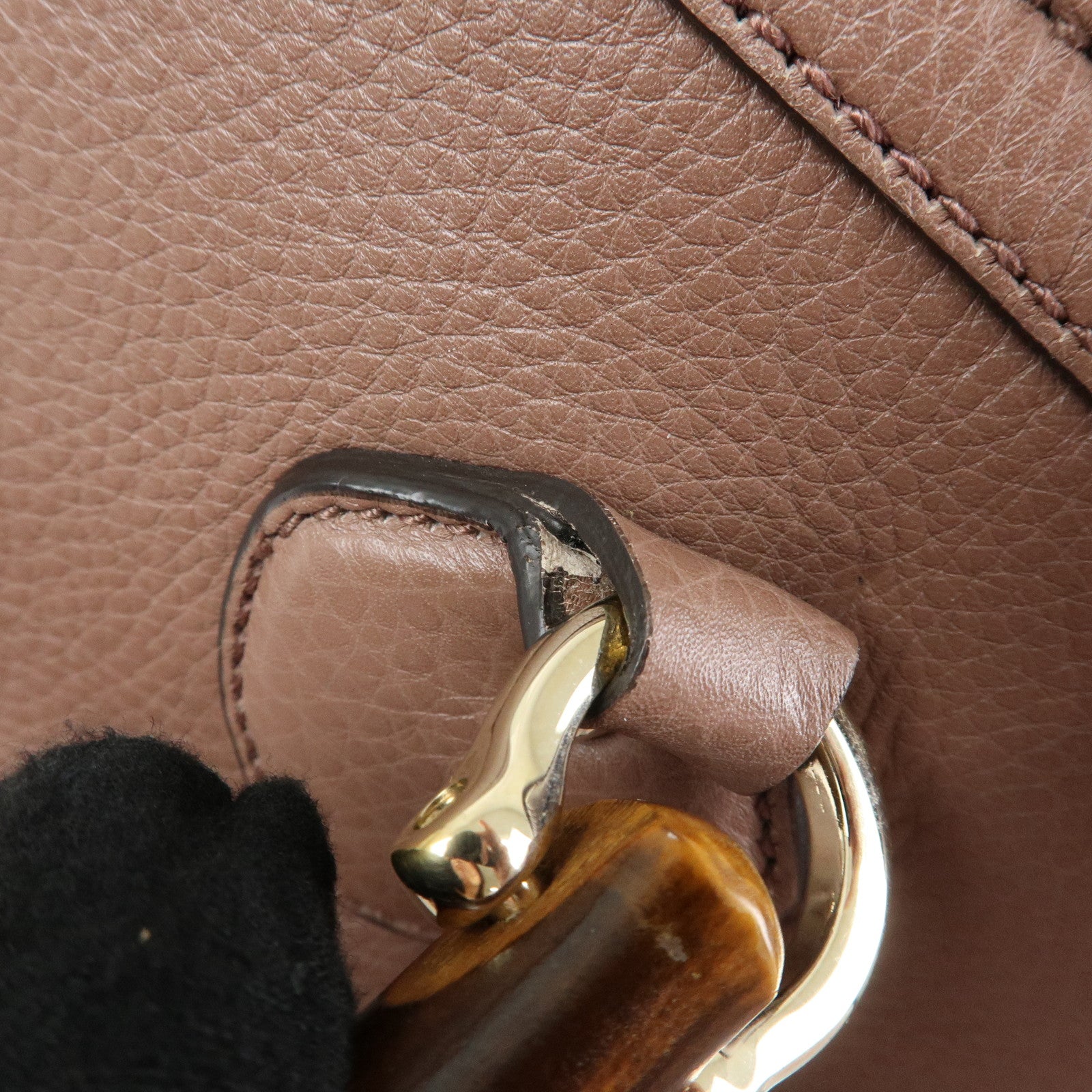 GUCCI Bamboo Diana Leather 2Way Shoulder Bag Hand Bag Brown 308360
