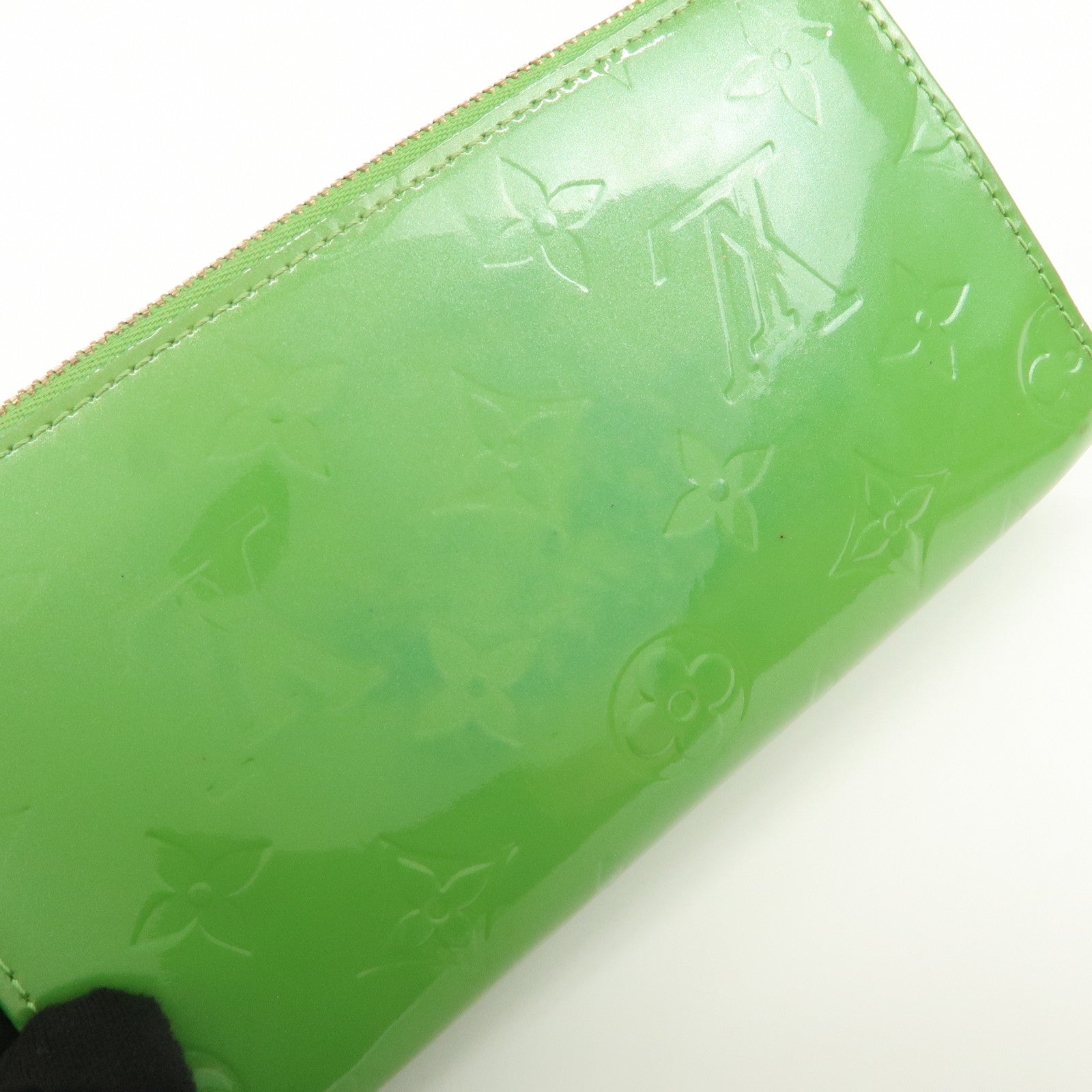Louis Vuitton Monogram Vernis Trousse Cosmetic Pouch Green M93649