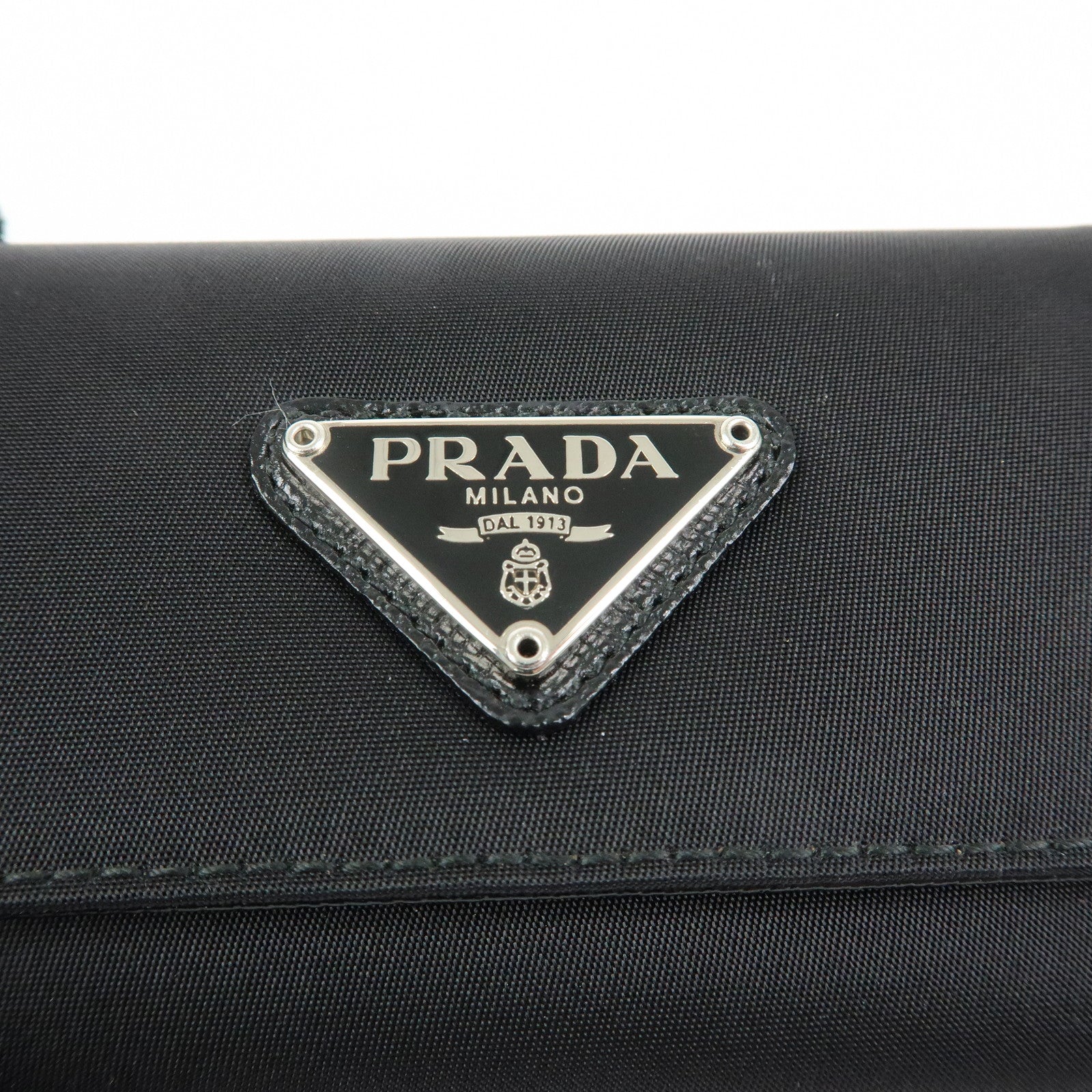 PRADA Triangle Logo Nylon Leather 6 Rings Key Case 1M0222