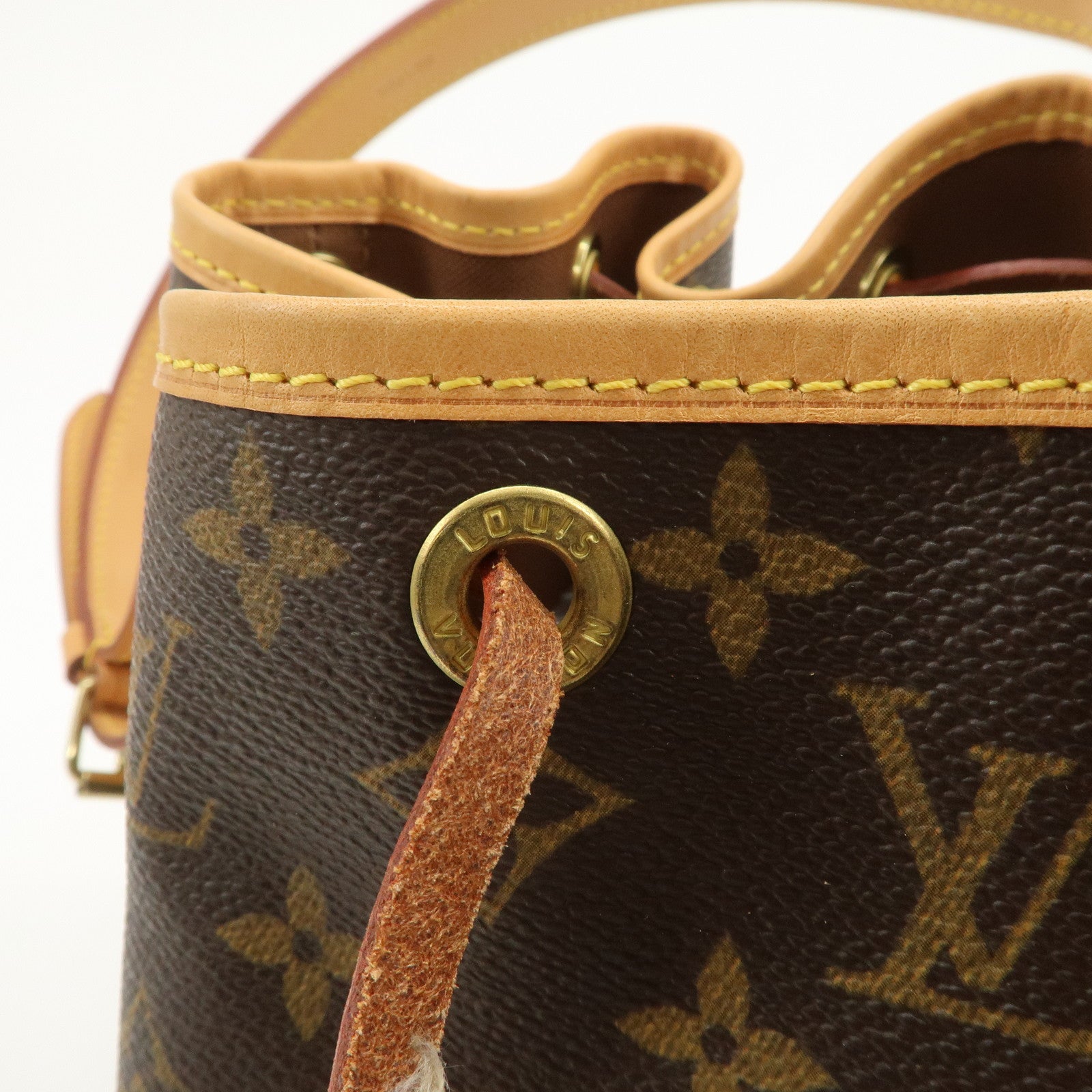 Louis Vuitton Monogram Petit Noe Shoulder Bag Brown M42226