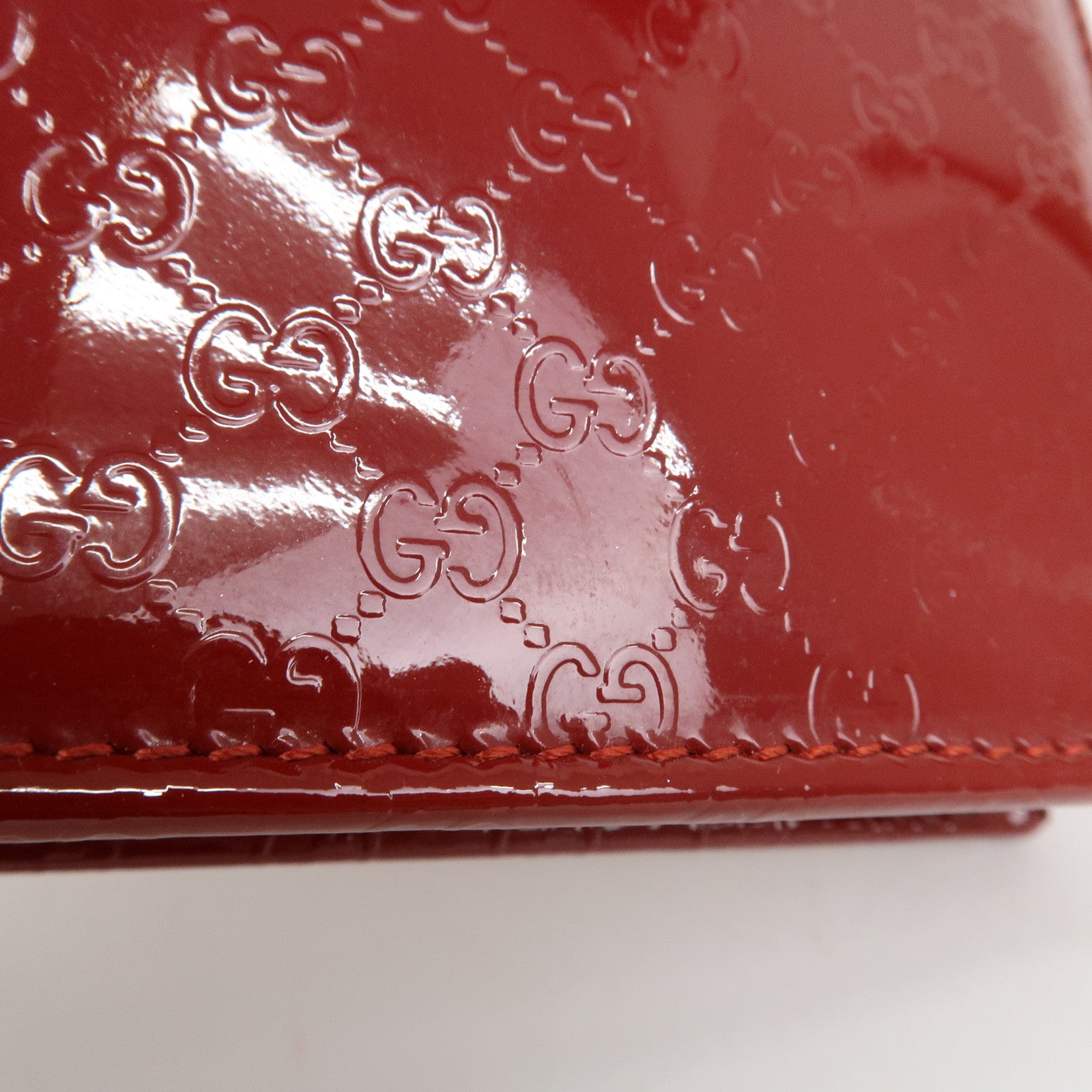 GUCCI Micro Guccissima Leather 2Way Bag Shoulder Bag Red 354086