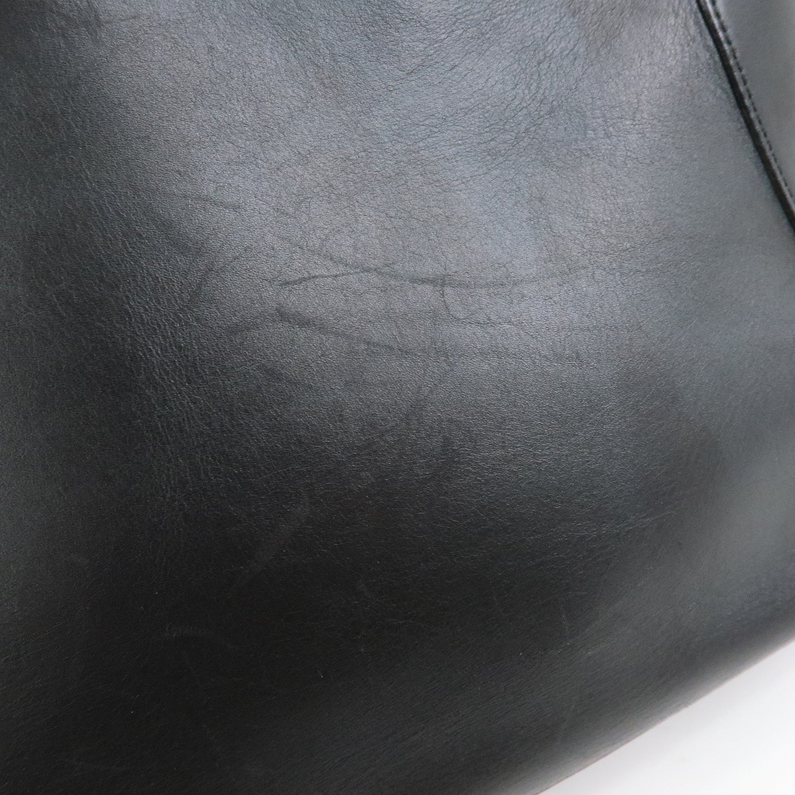 GUCCI Sherry Leather Tote Bag Shoulder Bag Hand Bag Black 73983