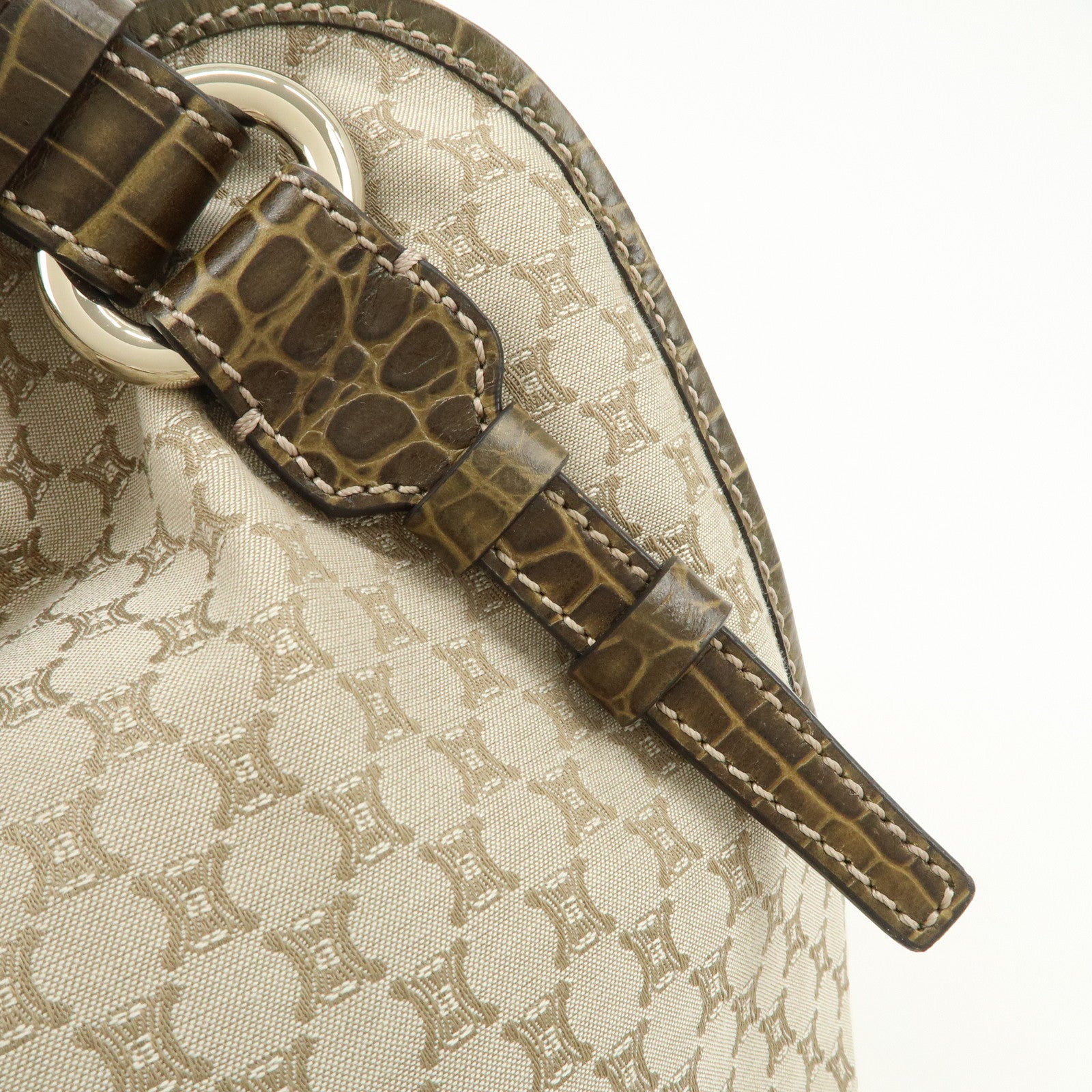 CELINE Macadam Bittersweet Shoulder Bag Tote Bag Hand Bag Beige