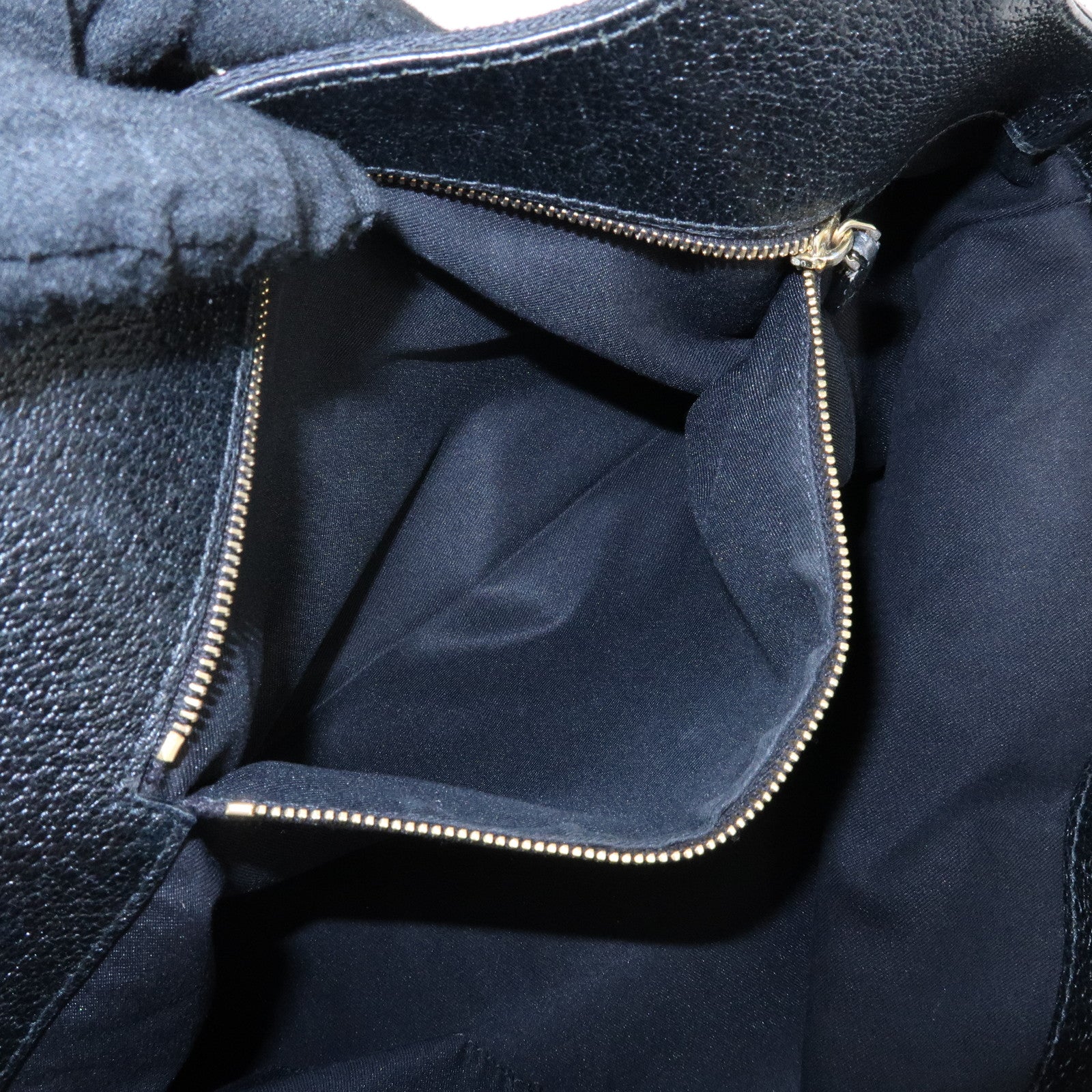 GUCCI Bamboo GG Canvas Leather Tote Bag Hand Bag Black 137395