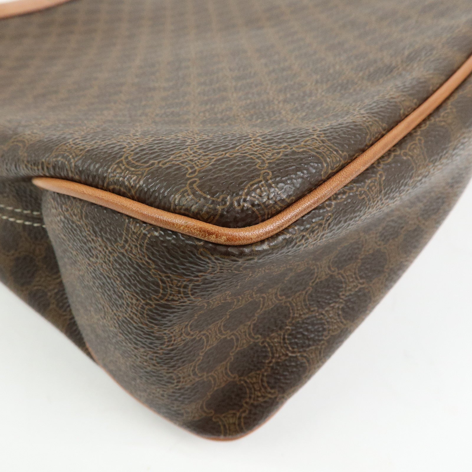 CELINE Macadam PVC Leather Tote Bag Shoulder Bag Brown