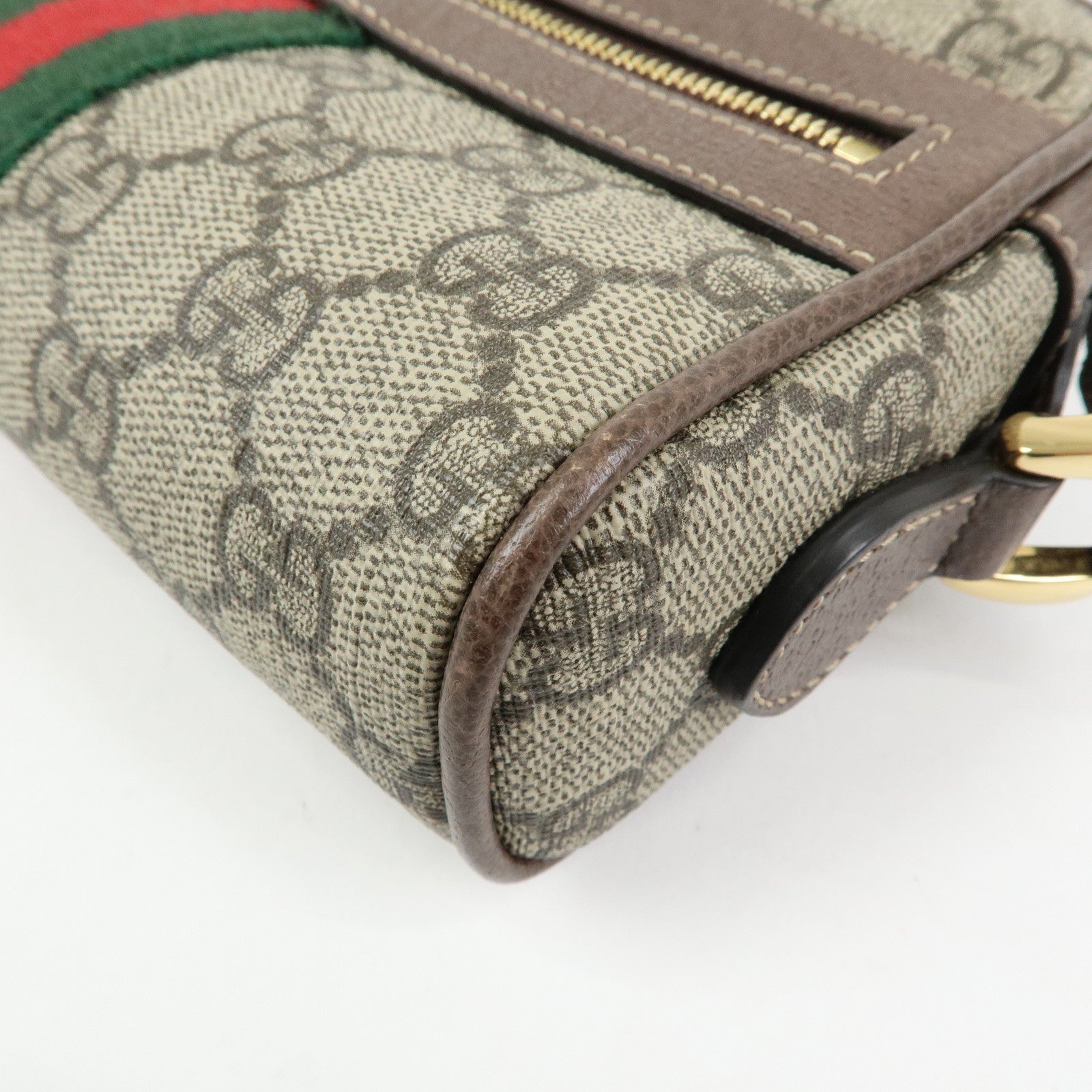 GUCCI Ophidia Sherry GG Supreme Leather Shoulder Bag Brown 517350