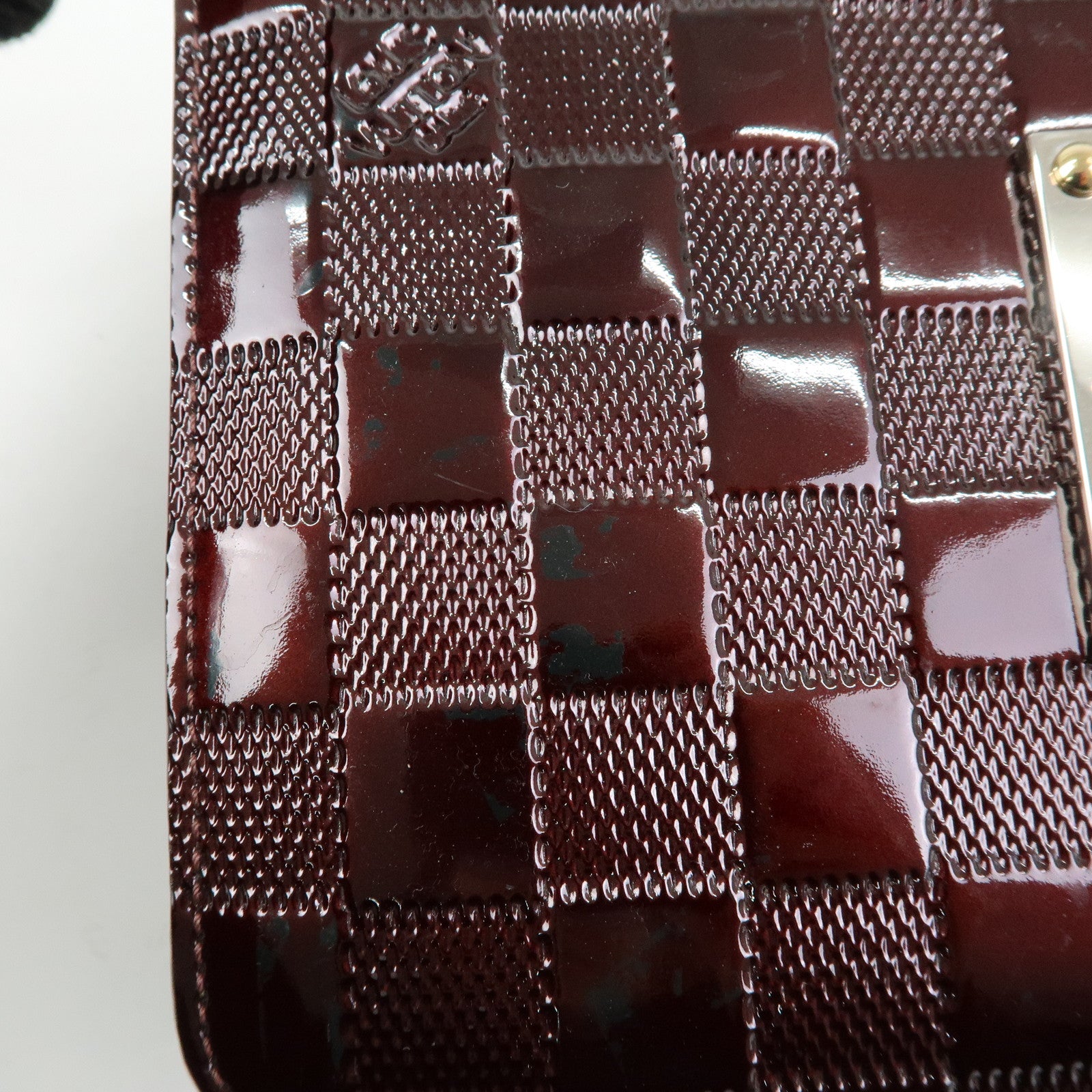 Louis Vuitton Damier Vernis Cabaret Shoulder Bag Bordeaux M92124