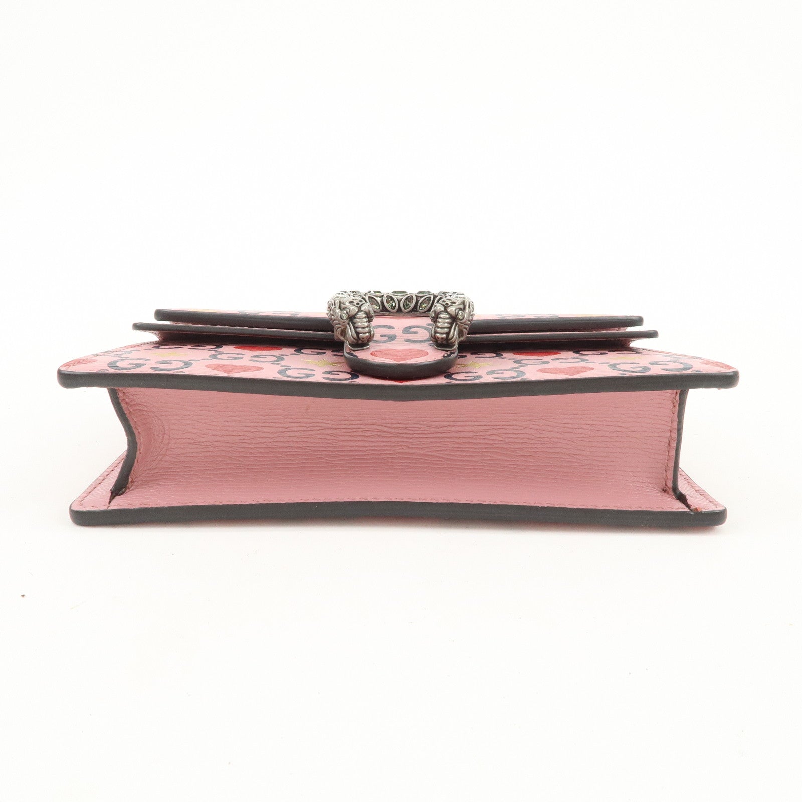 GUCCI Dionysus Super Mini Bag Heart Chain Shoulder Bag Pink 476432