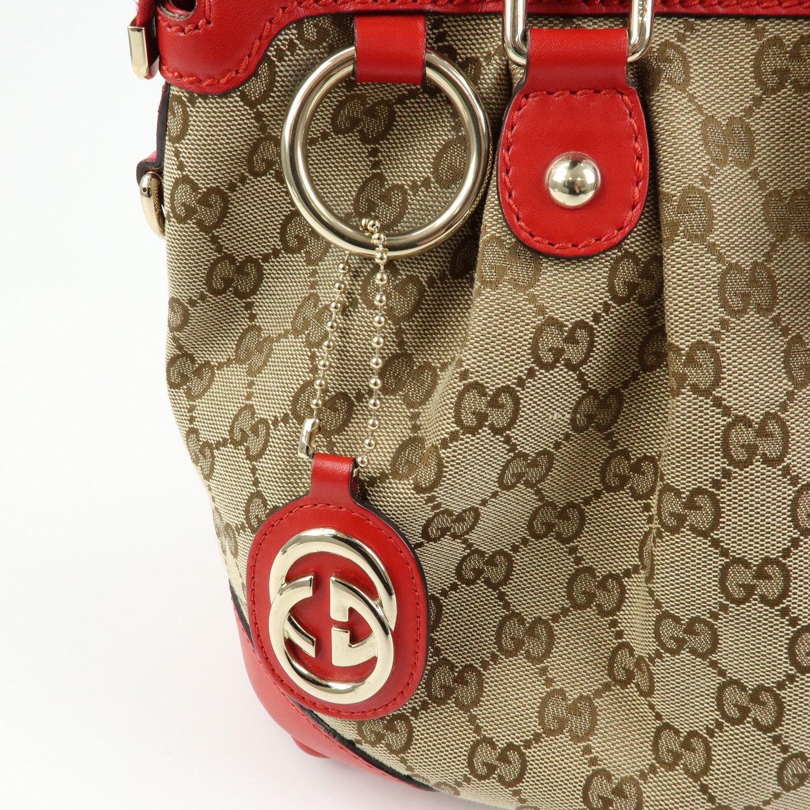 GUCCI Sukey Interlocking G GG Canvas Leather 2Way Bag 247902