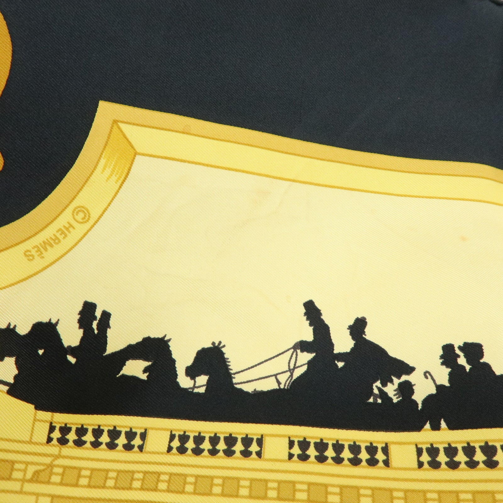 HERMES Carre 90 100% Silk LES PONTS DE PARIS Scarf Moss Green