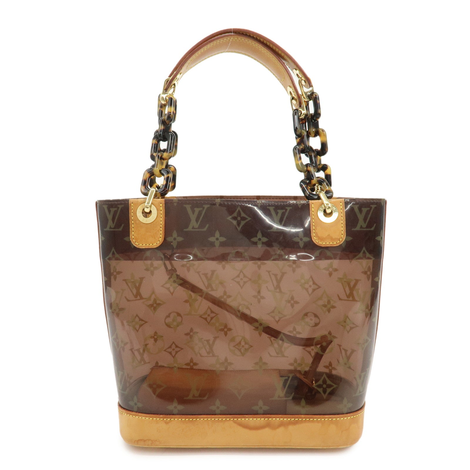 Louis Vuitton Monogram Cabas Ambre PM Vinyl Tote Bag Brown M92502