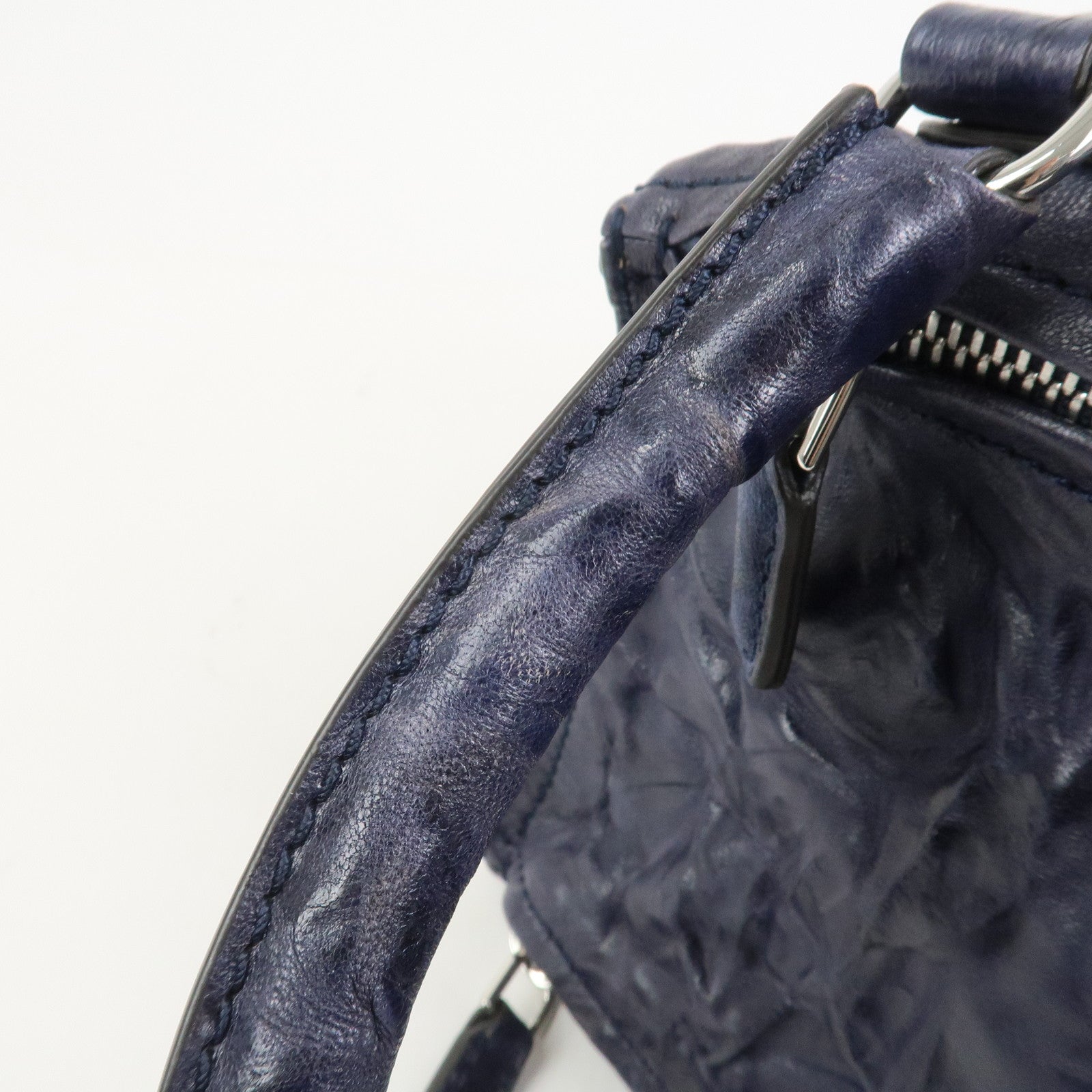 GIVENCHY Pandora Leather 2Way Bag Hand Bag Shoulder Bag Navy