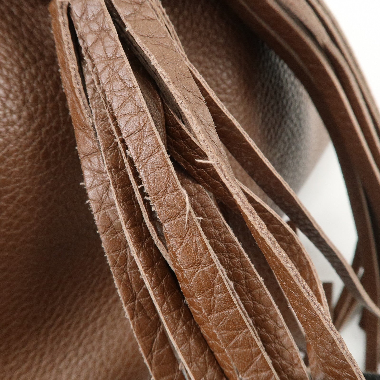 GUCCI Swing Leather Tote Bag Hand Bag Shoulder Bag Brown 354476