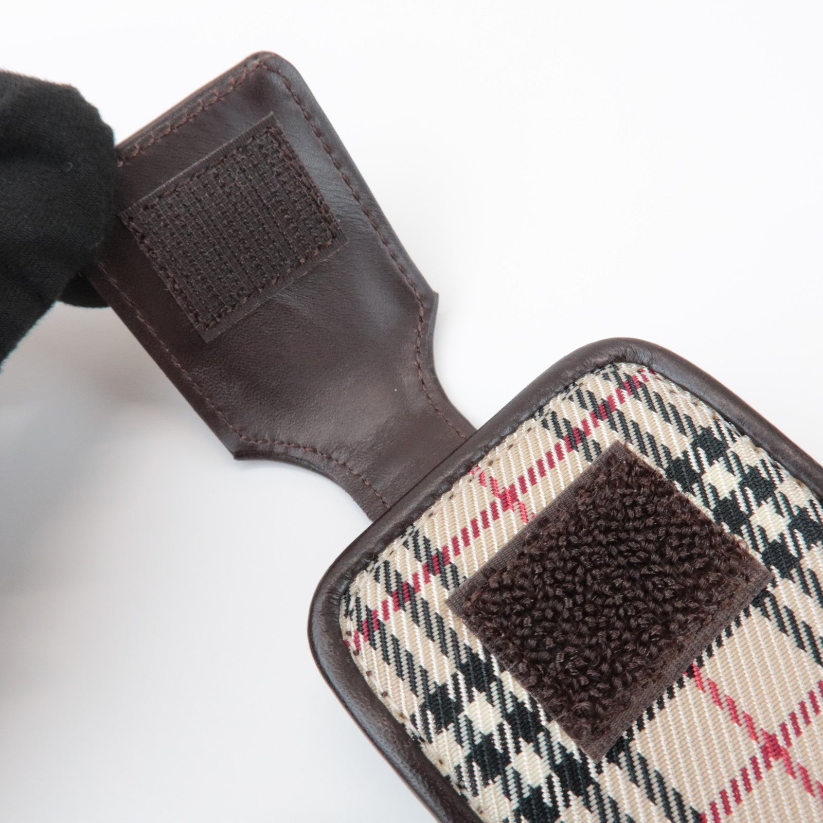BURBERRY Nova Plaid Mini Pouch Beige Brown