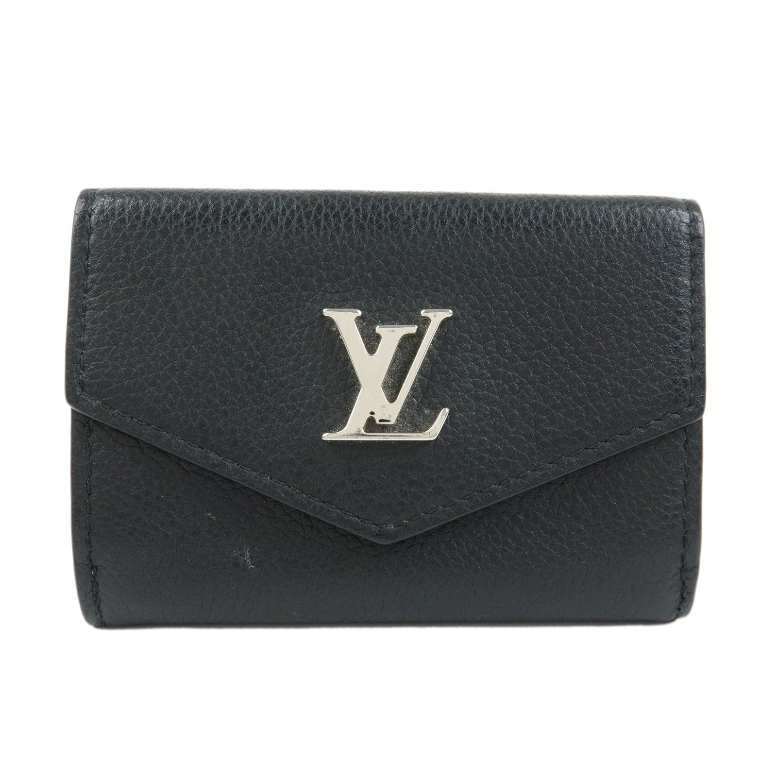 Louis Vuitton Portefeuille Lock Mini Compact Wallet Noir M63921