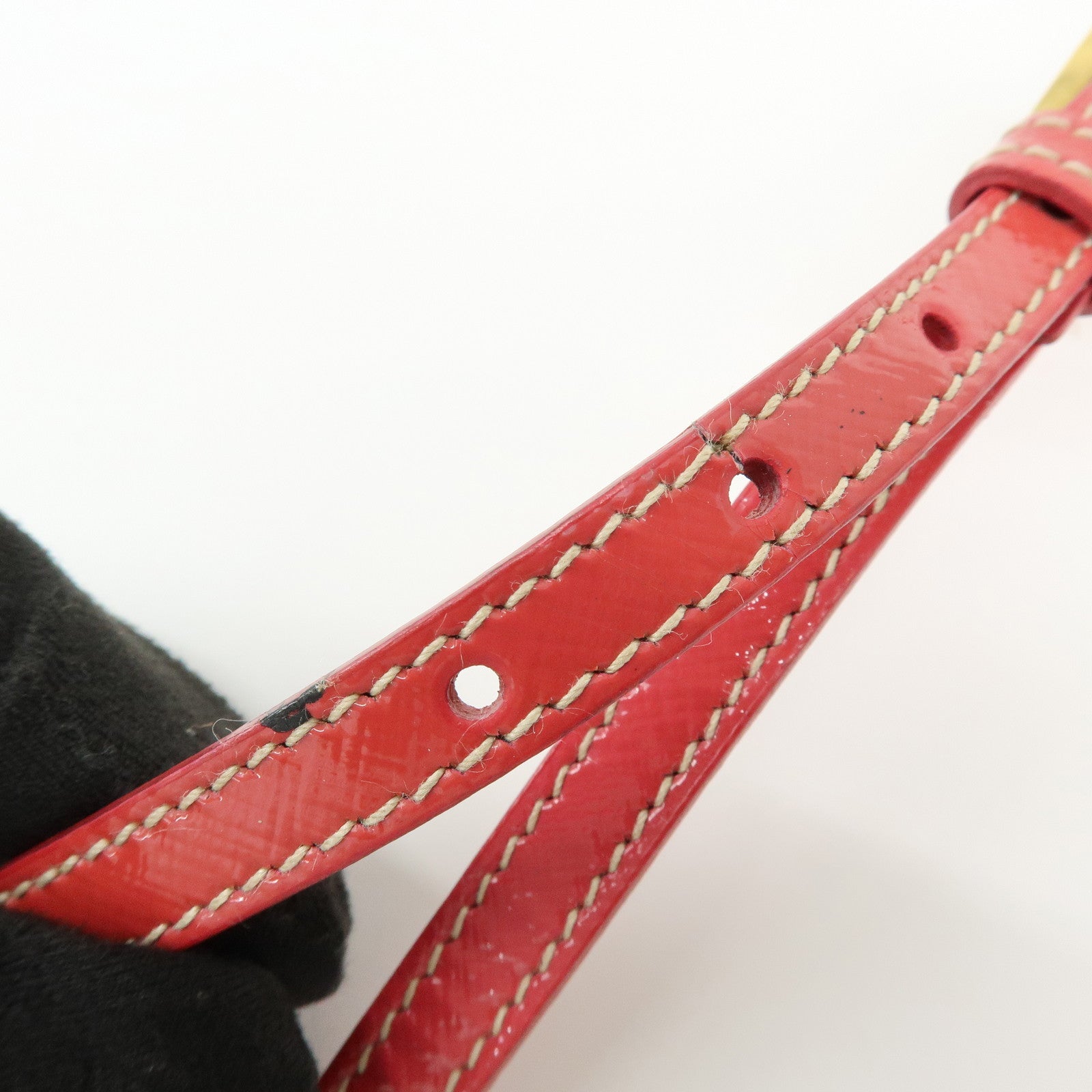 PRADA Patent Leather 2Way Shoulder Chain Bag Hand Bag Pink