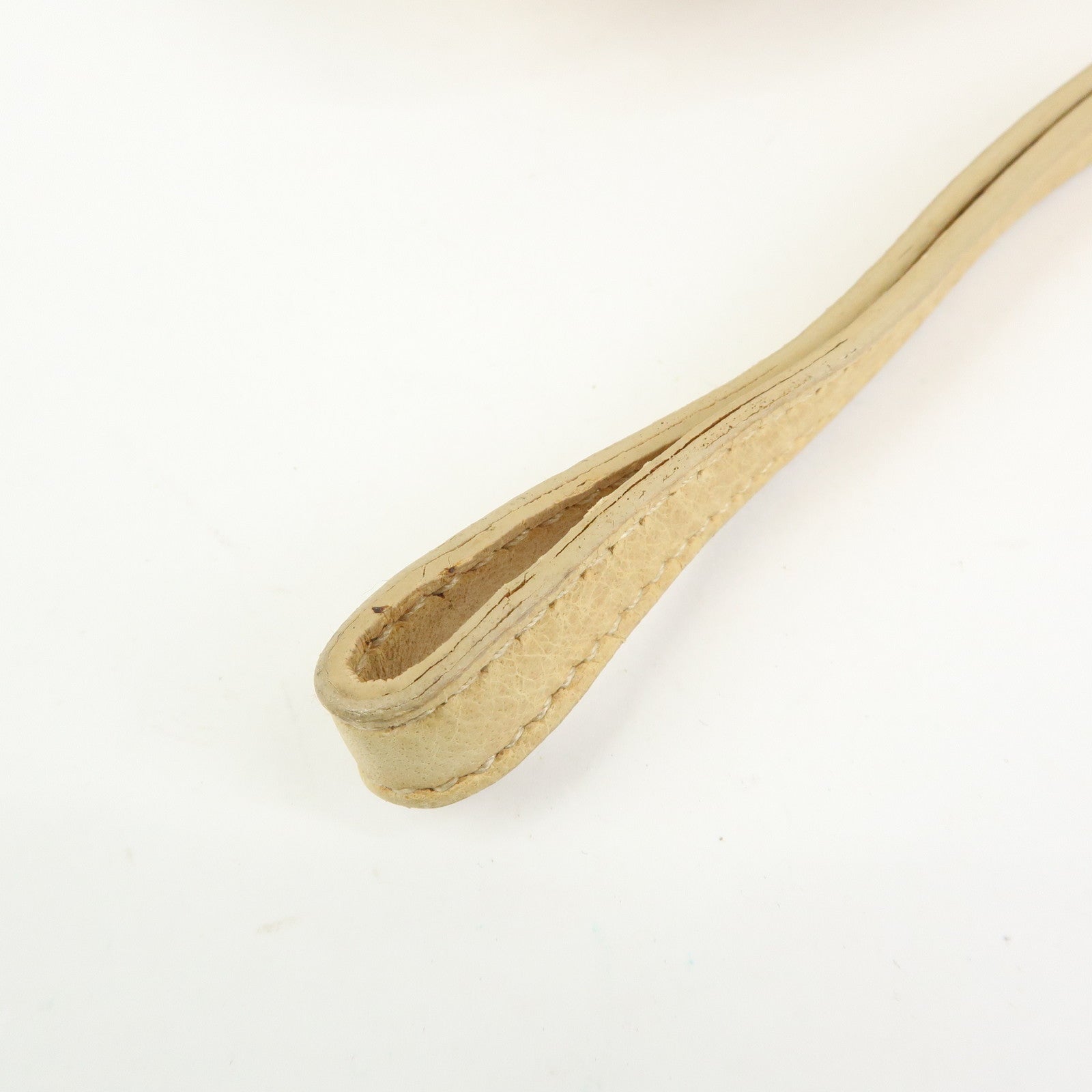 BALENCIAGA Leather Giant Clutch Bag Pouch Beige 204533