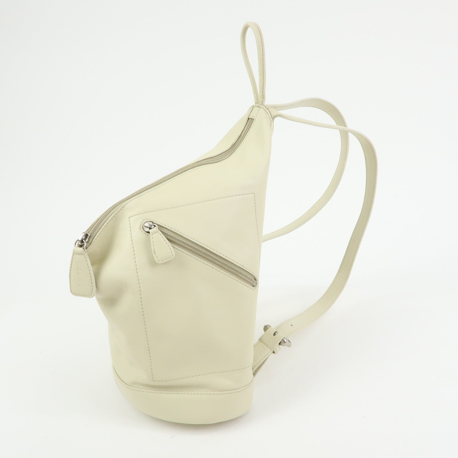 LOEWE Anagram Anton Leather Backpack Rucksuck Ivory