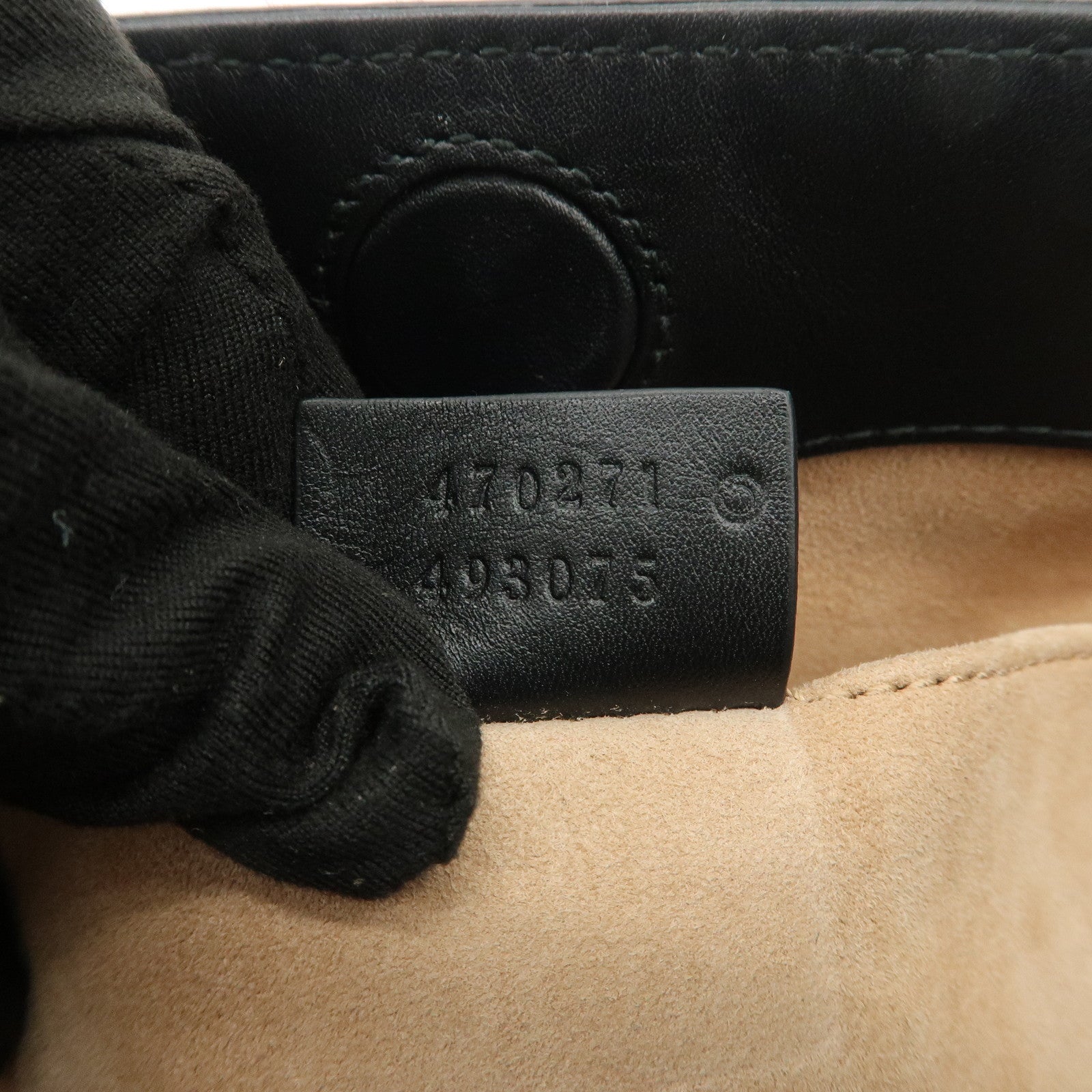 GUCCI Nimfair Bamboo Sherry Unborn Calf Leather 2Way Bag 470271 Used