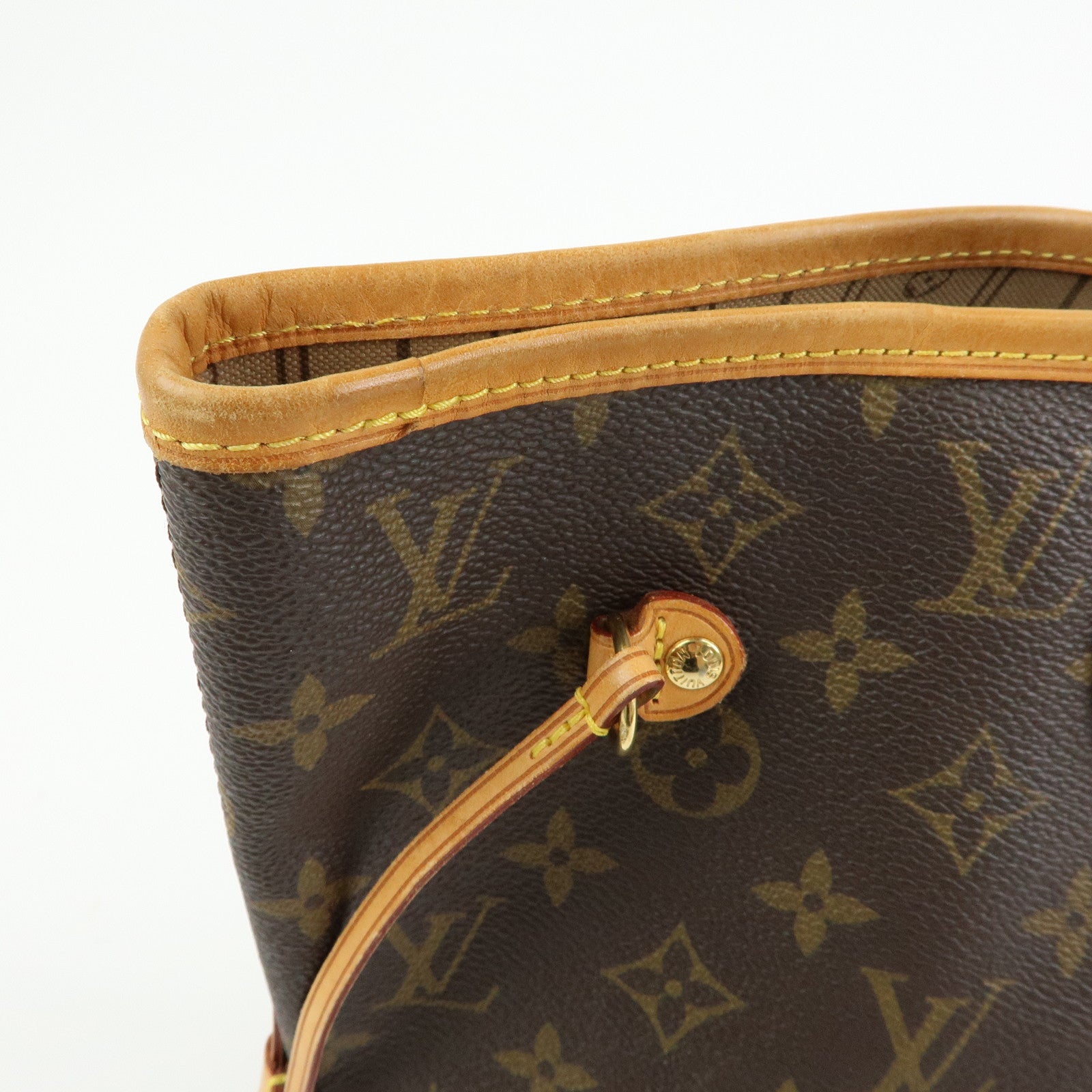 Louis Vuitton Monogram Neverfull MM Tote Shoulder Bag Brown M40156