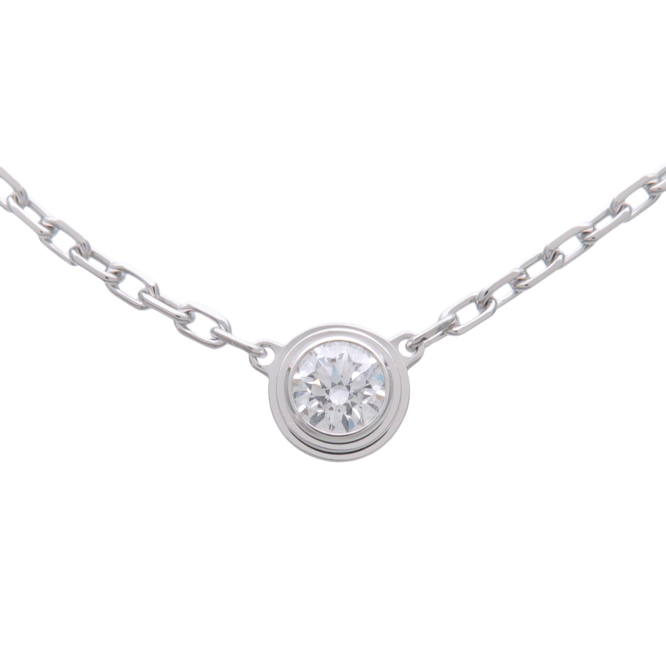 Cartier D'amour 1P Diamond Necklace SM 0.09ct 750WG White Gold