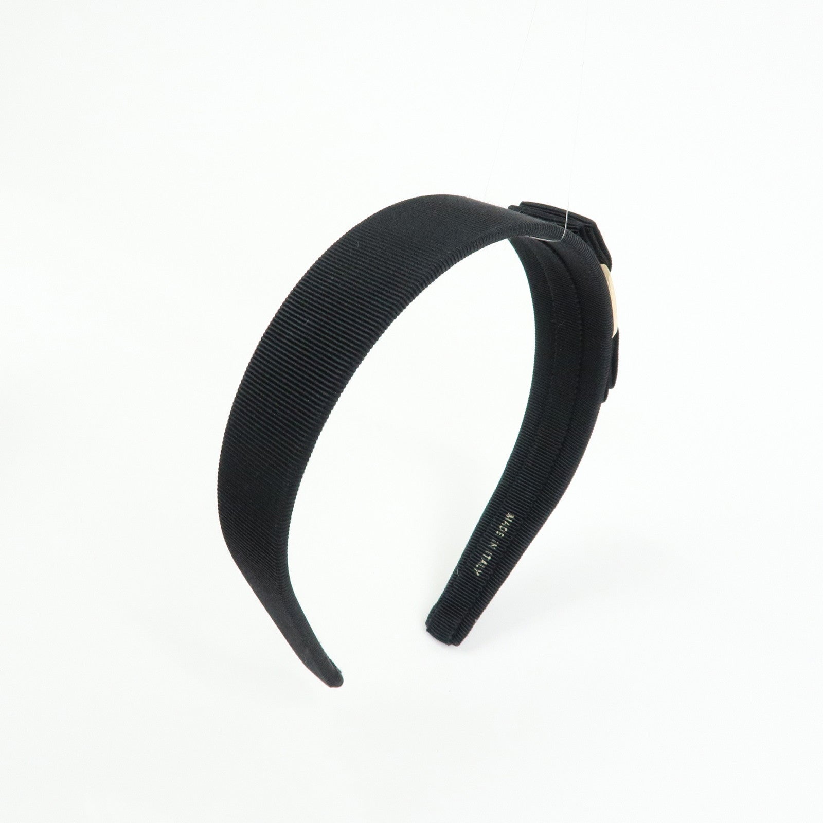 Ferragamo Vara Ribbon Viscose Headband Hair Accessory Black