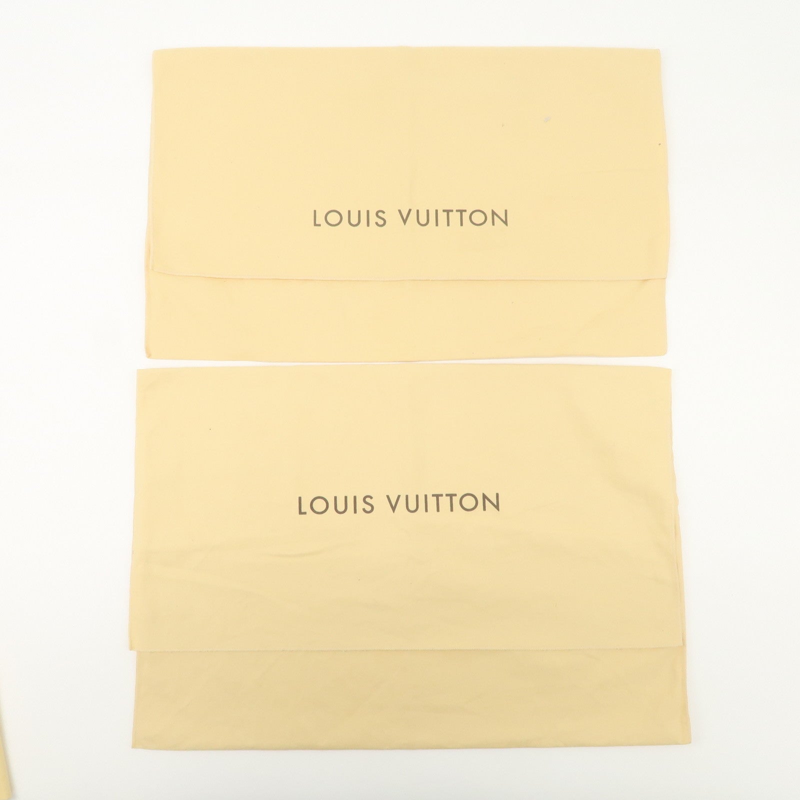 Louis Vuitton LV Logo Set Of 12 Dust Bag Storage Bag Flap Style Beige Used