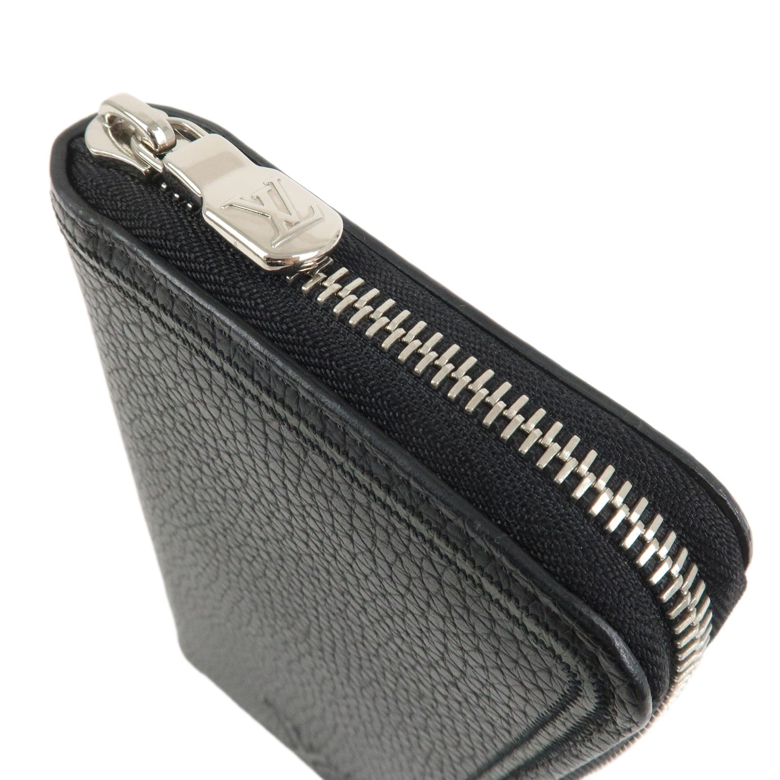 Louis Vuitton Torillon Leather Vertical Zippy Wallet Black M68228