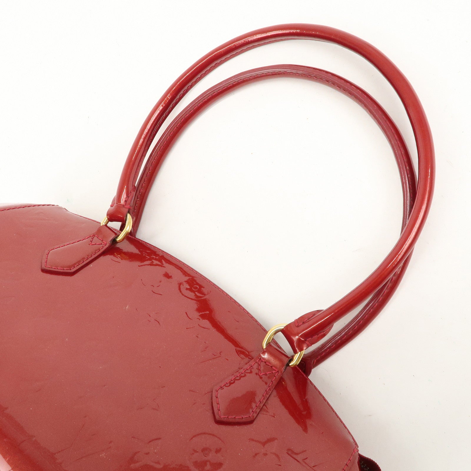 Louis Vuitton Monogram Vernis Sherwood PM Hand Bag Pomme d'Amour VI0131 Used