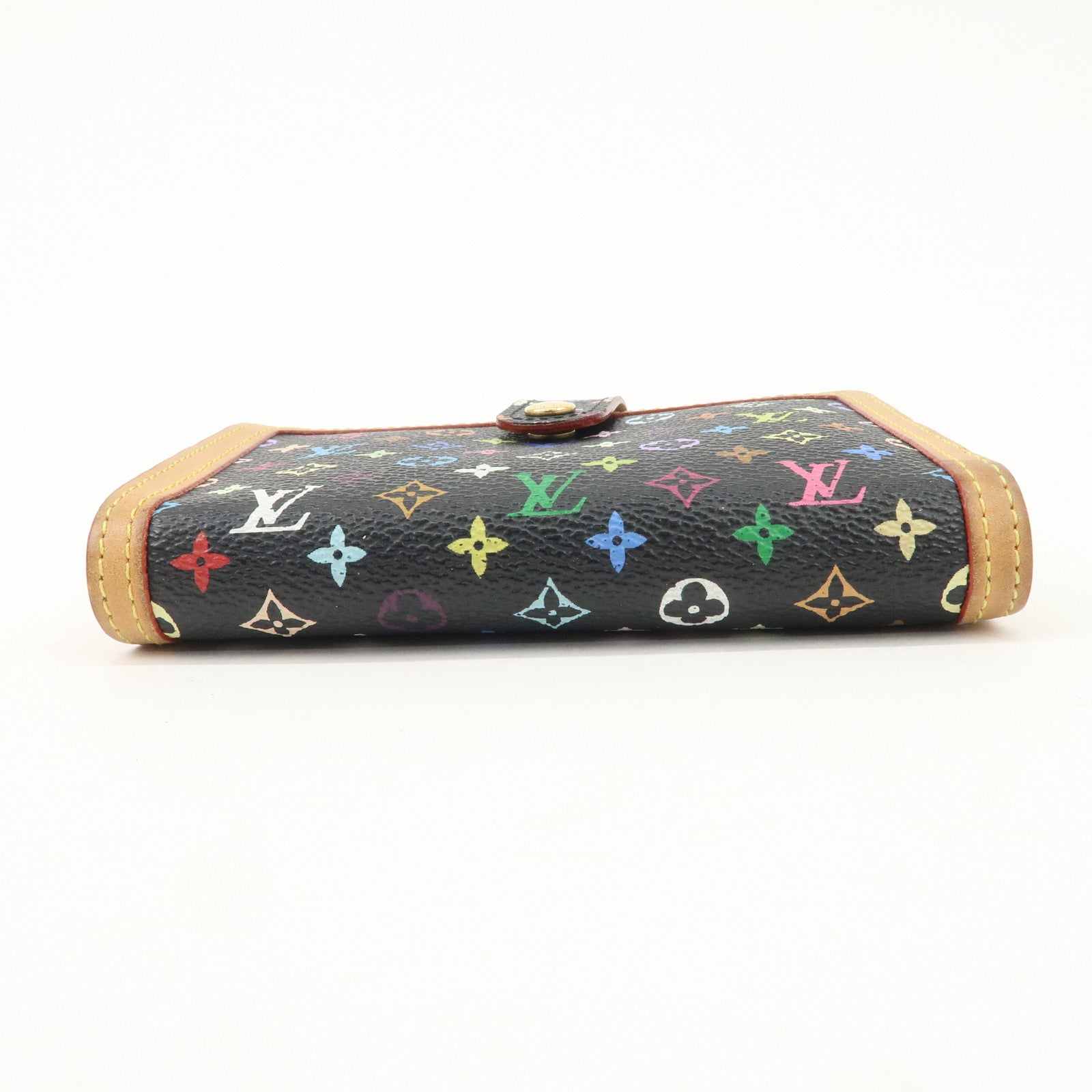 Louis Vuitton Monogram Multicolor Portefeuille Billets Viennois Wallet Noir M92988 Used