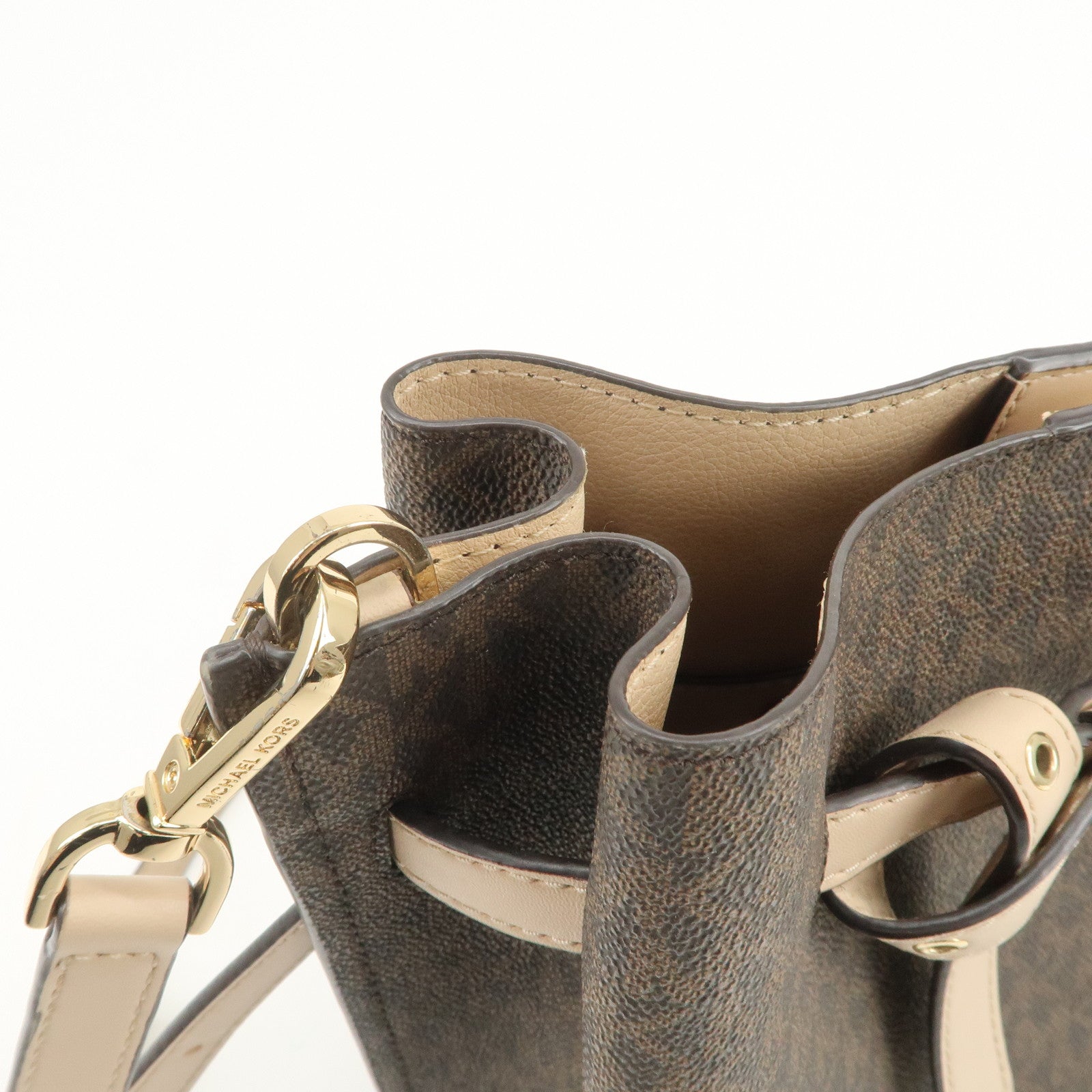 MICHAEL KORS PVC Leather Shoulder Bag Crossbody Bag Brown