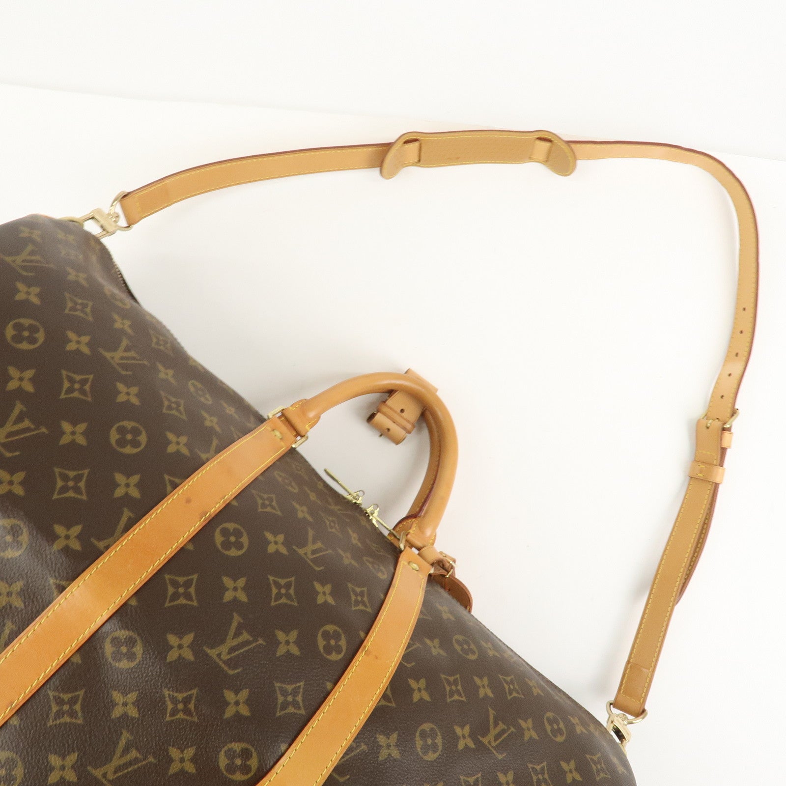 Louis Vuitton Monogram Keep All Bandouliere 55 Boston Bag M41414