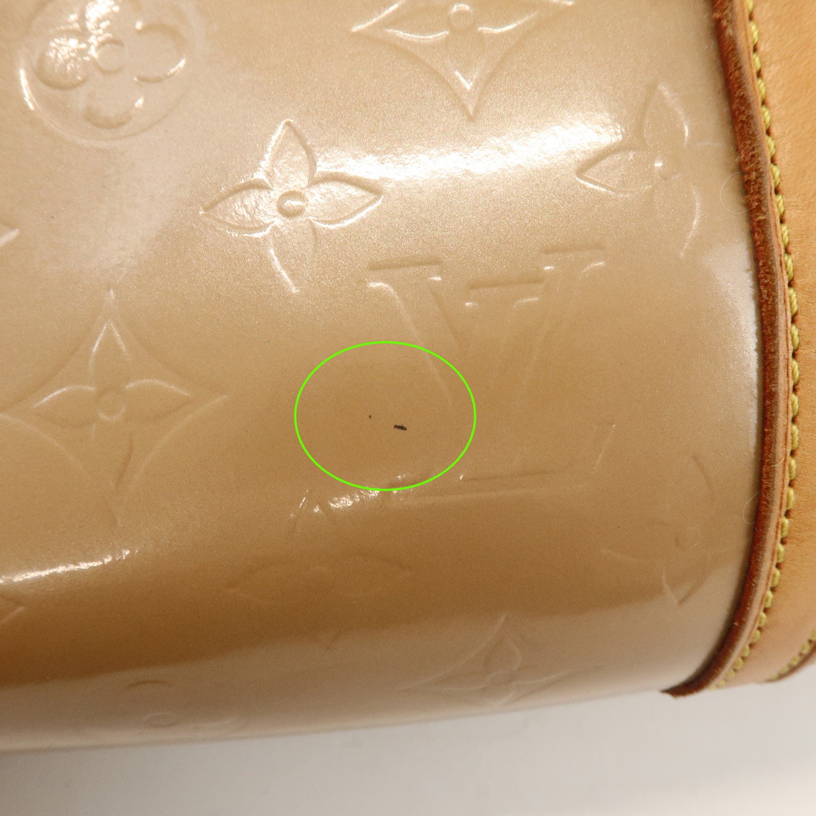 Louis Vuitton Monogram Vernis Bedford Hand Bag Noisette M91329
