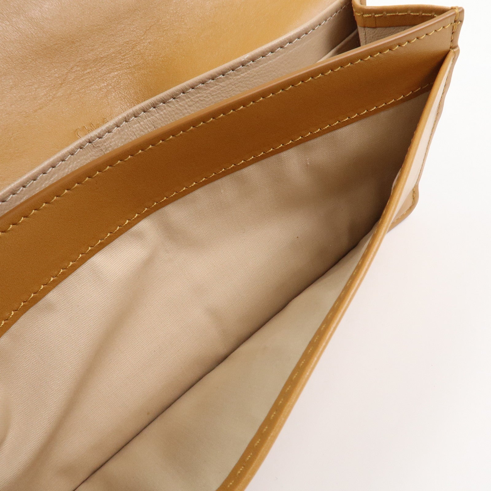 Chloe Leather Bi-hold Long Wallet Brown