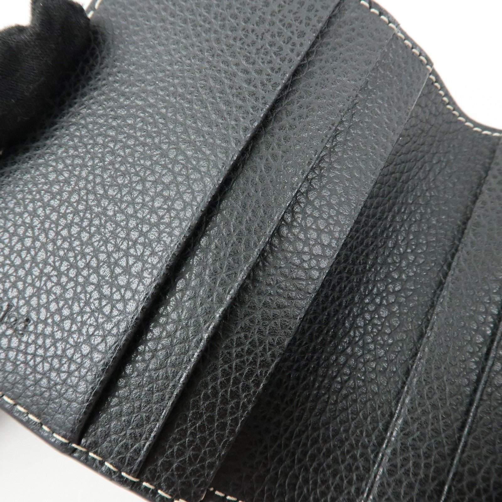 Chloe Darryl Leather Tri-fold Compact Wallet Black