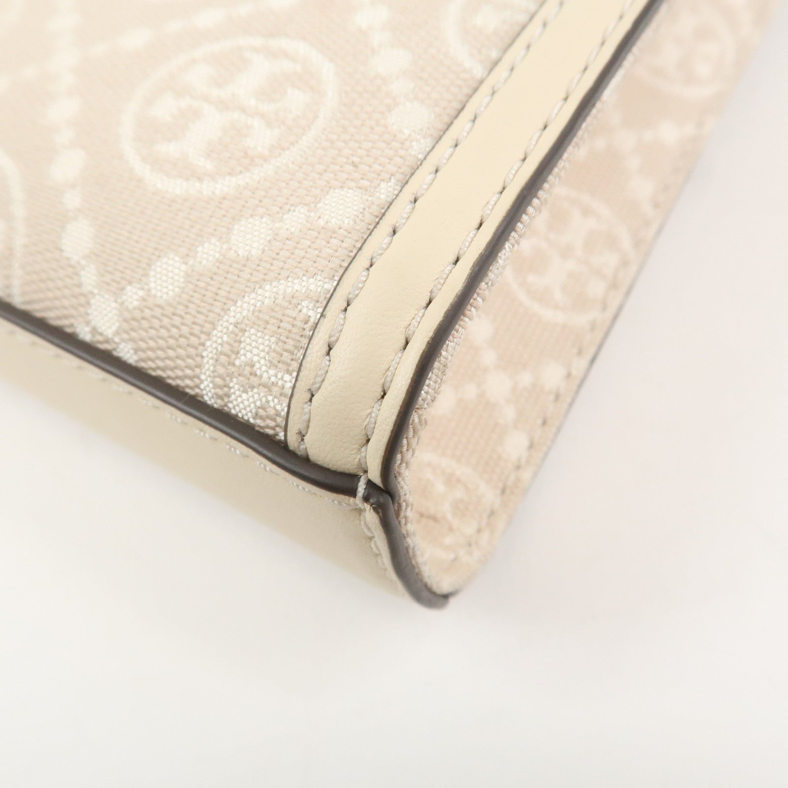 TORY BURCH Leather 2Way Shoulder Bag Hand Bag Beige 87146