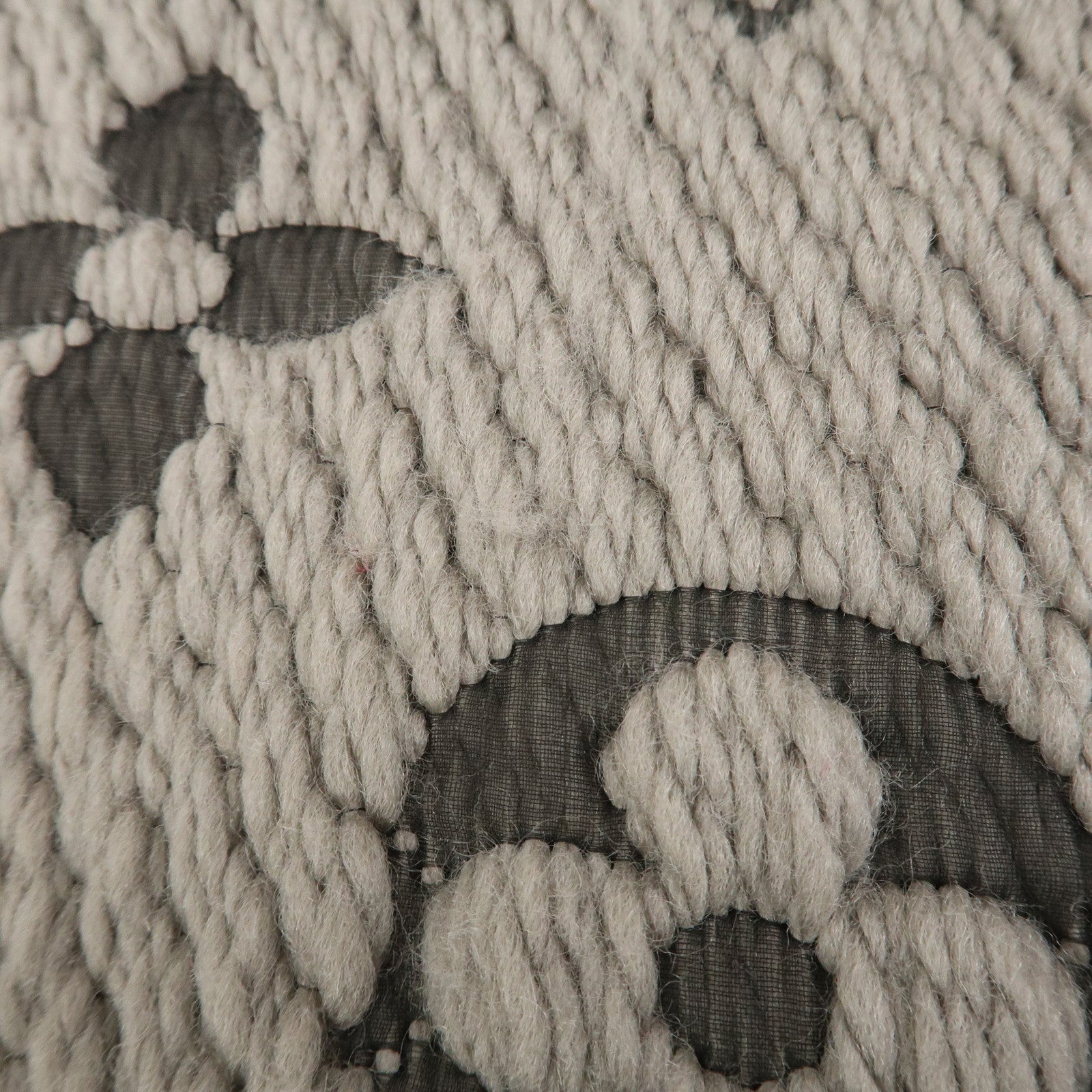 Louis Vuitton Echarpe Logomania Wool Silk Scarf Gray 413287