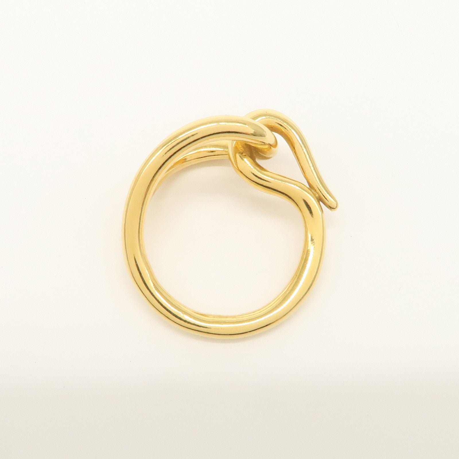 HERMES Metal Jumbo Scarf 90 Ring Gold 601012S