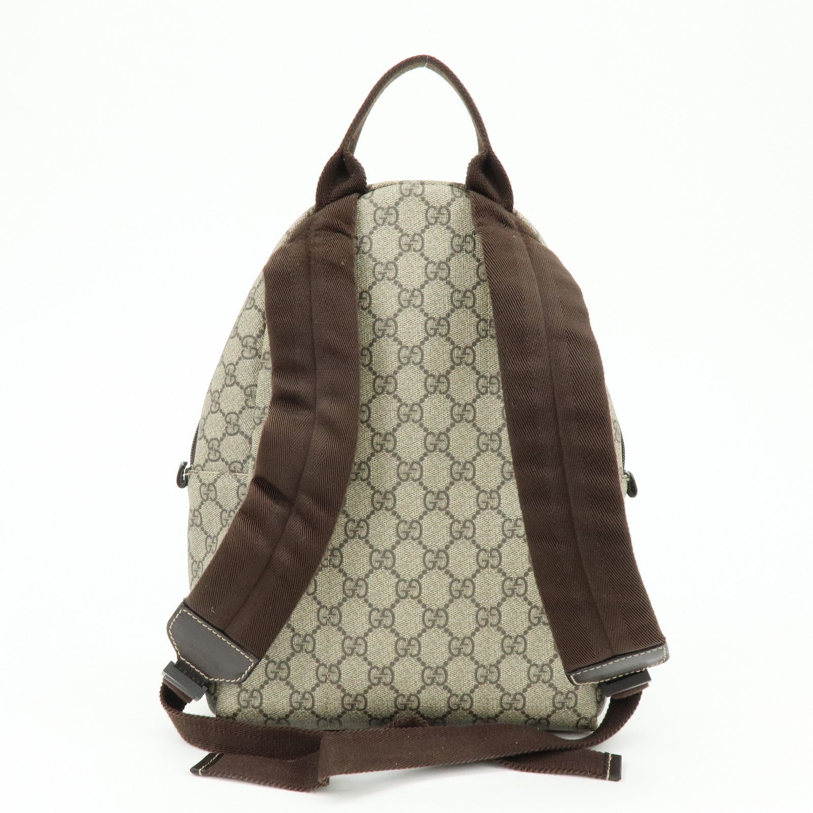 GUCCI Childrens GG Supreme Leather Backpack Beige Brown 271327