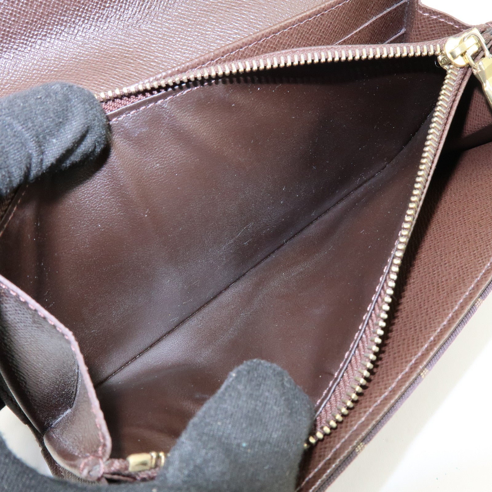 Louis Vuitton Monogram Mini Lin Canvas Long Wallet Brown M95234