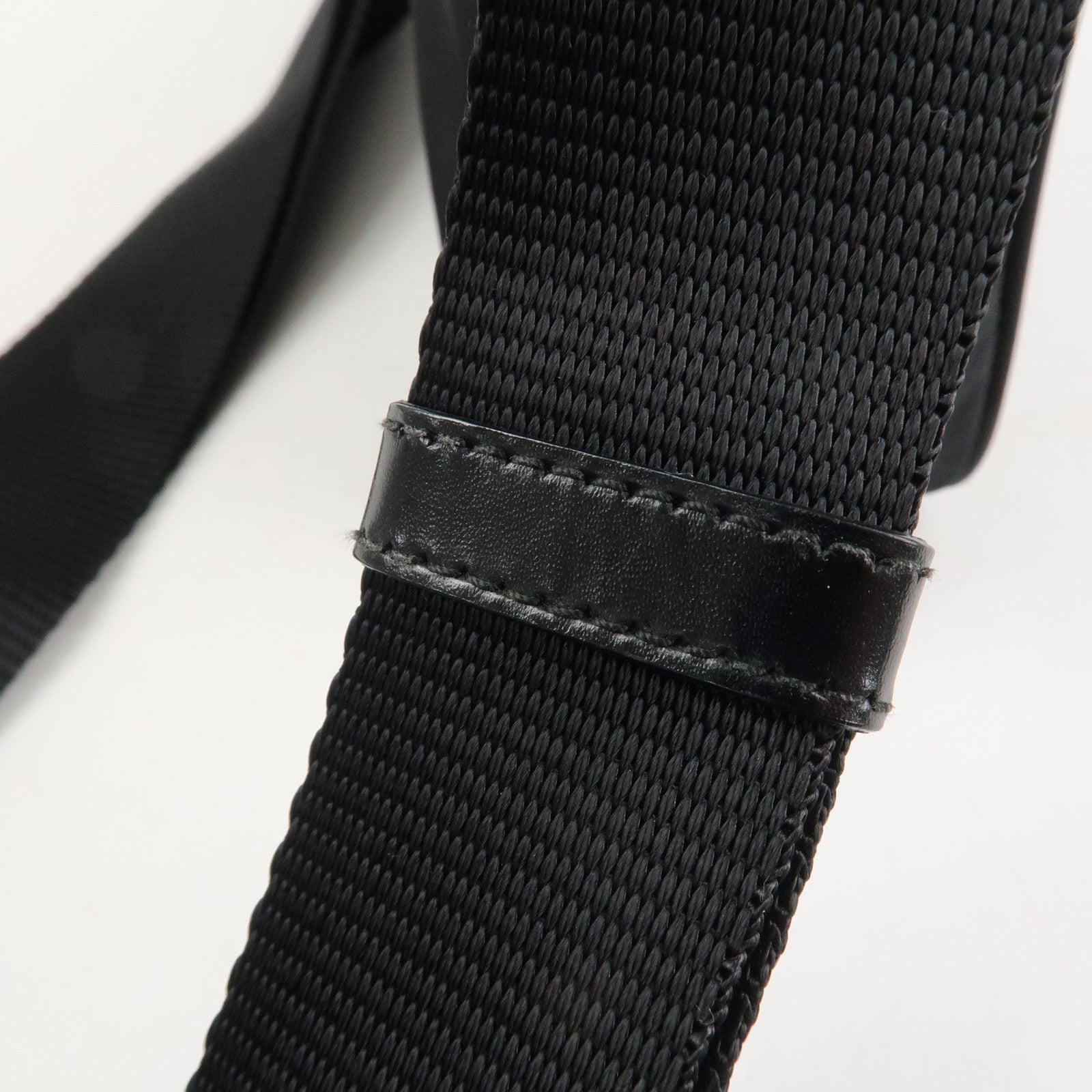 PPRADA Triangle Logo Nylon Leather Shoulder Bag NERO Black BT0166 Used