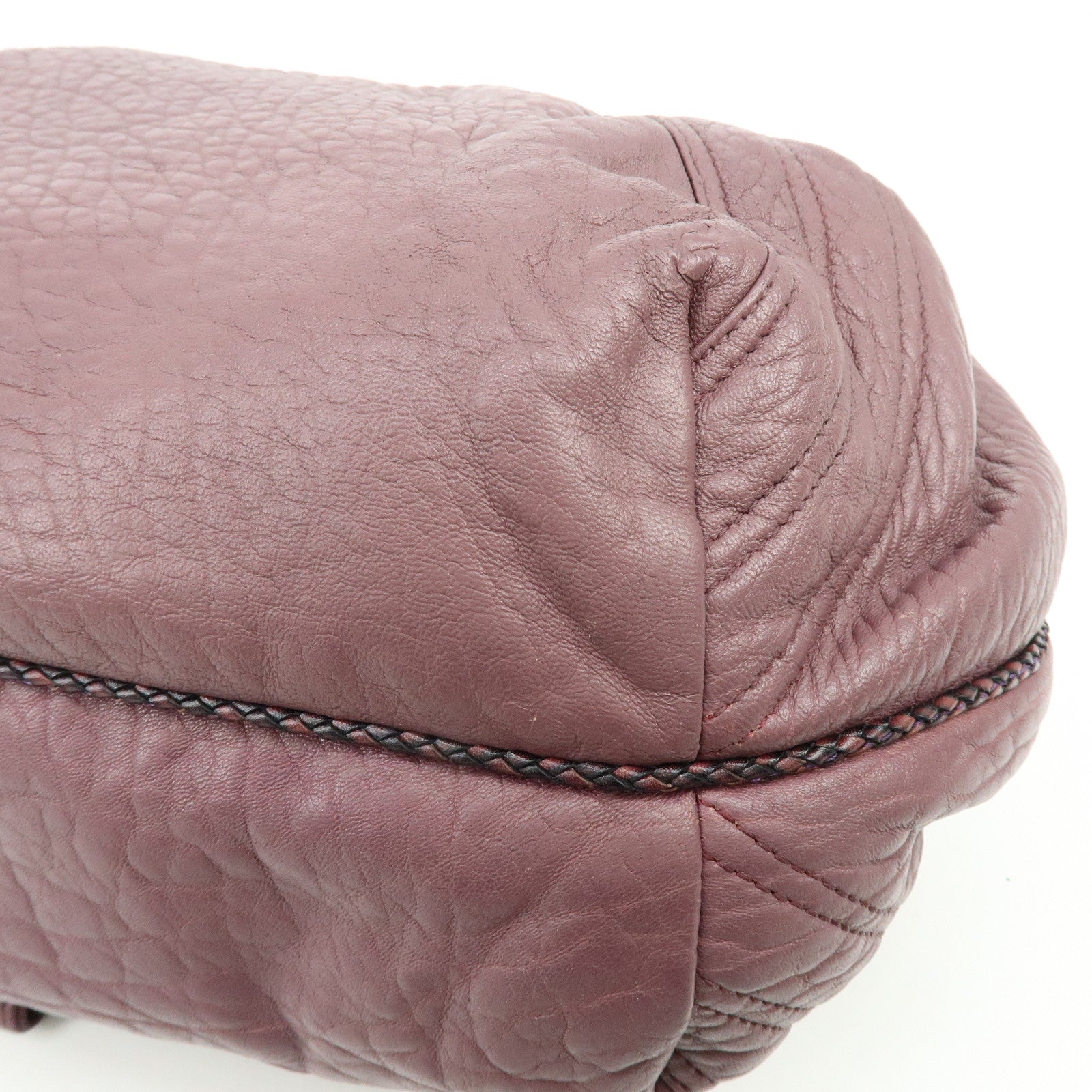 FENDI Leather Spy Bag Hand Bag Shoulder Bag Purple 8BR511