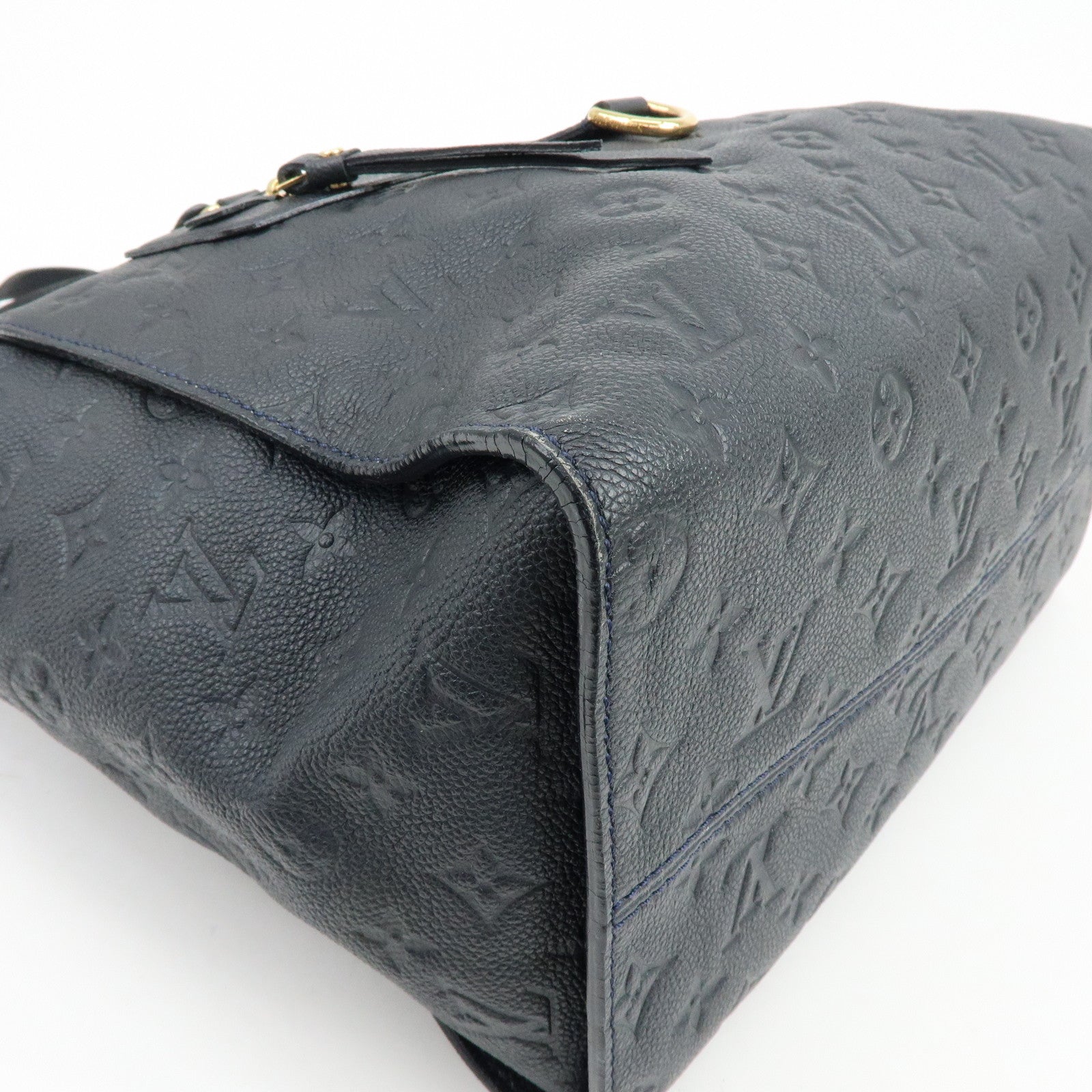 Louis Vuitton Monogram Empreinte Luminuse PM Tote Bag Navy M93410