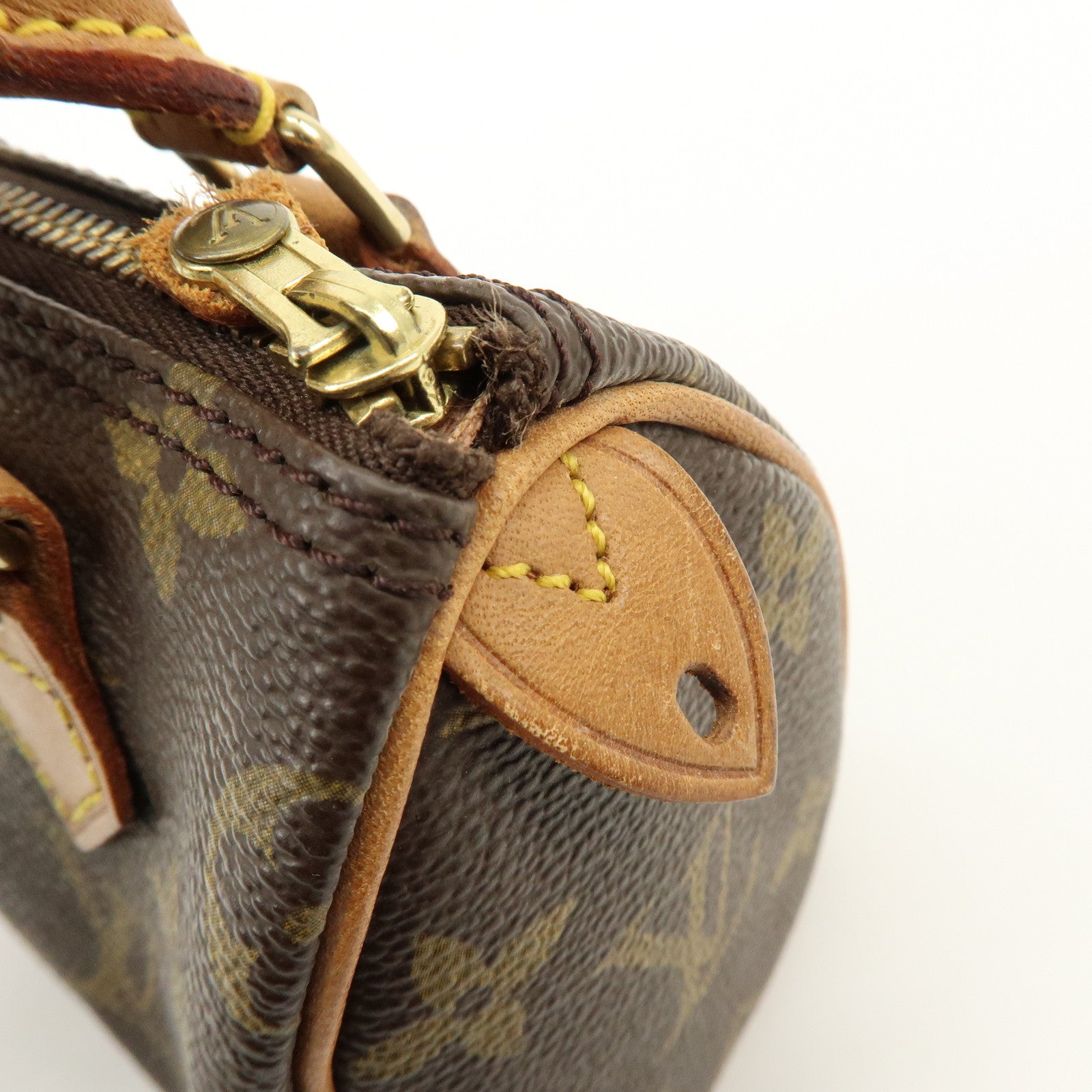 Louis Vuitton Monogram Mini Speedy Hand Bag Brown M41534