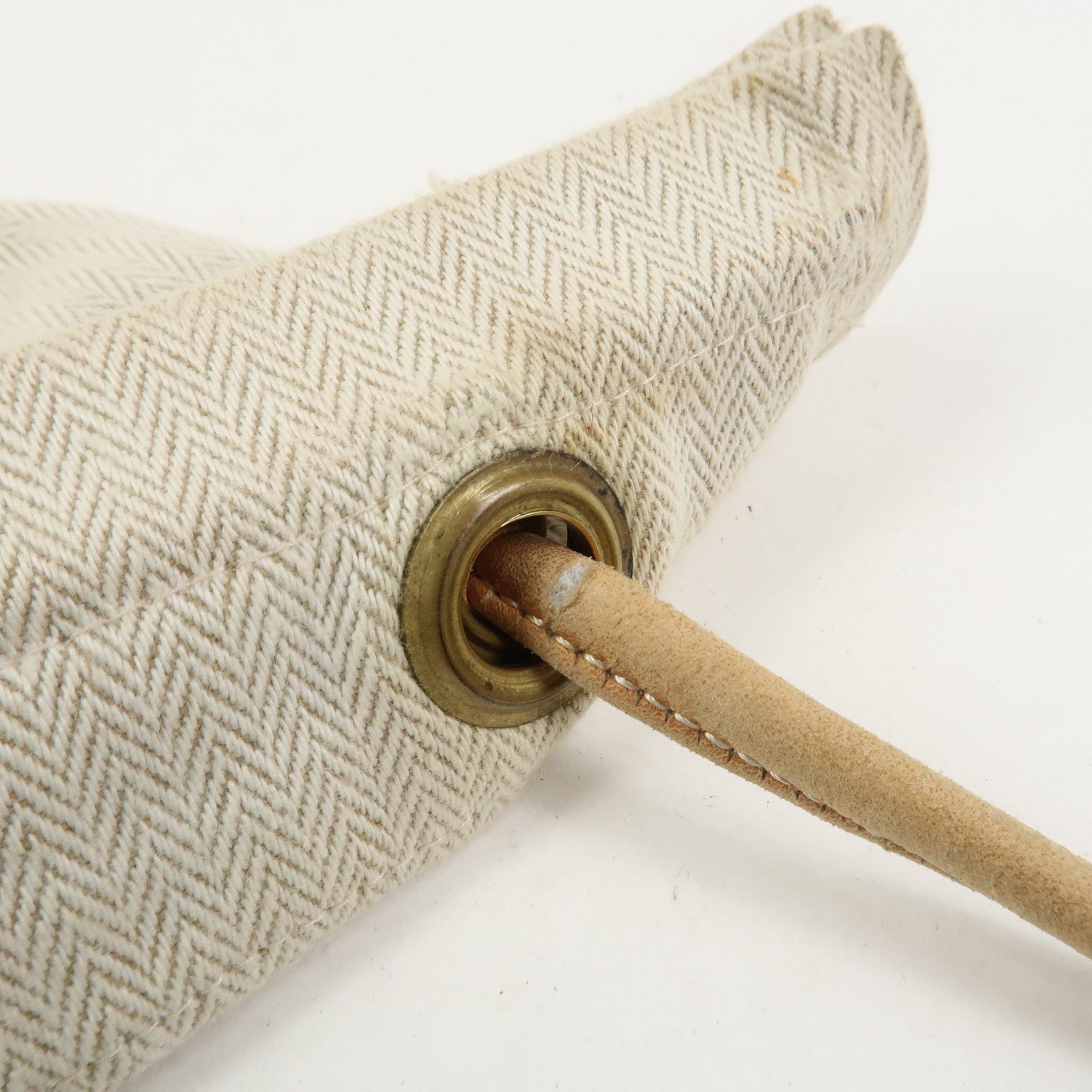 HERMES Aline GM Canvas Shoulder Bag Hand bag Natural