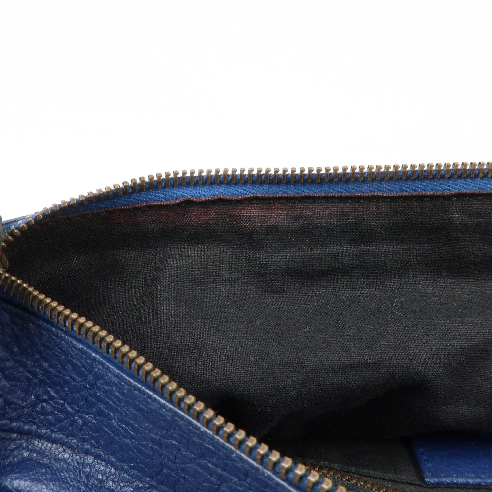 BALENCIAGA Leather The Twiggy 2WAY Bag Hand Bag Blue 409334