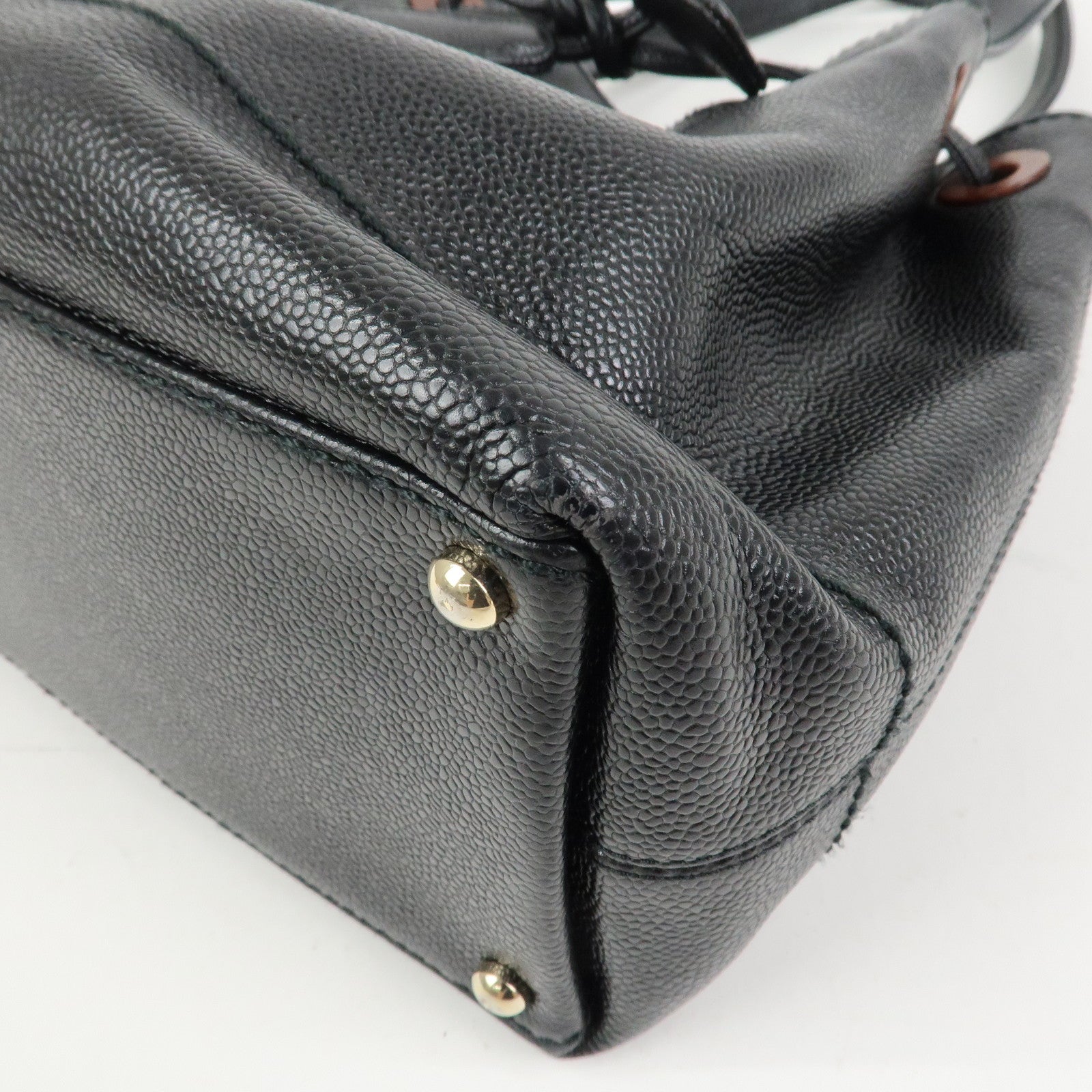 CHANEL COCO Mark Caviarskin Shoulder Bag Hand Bag Black