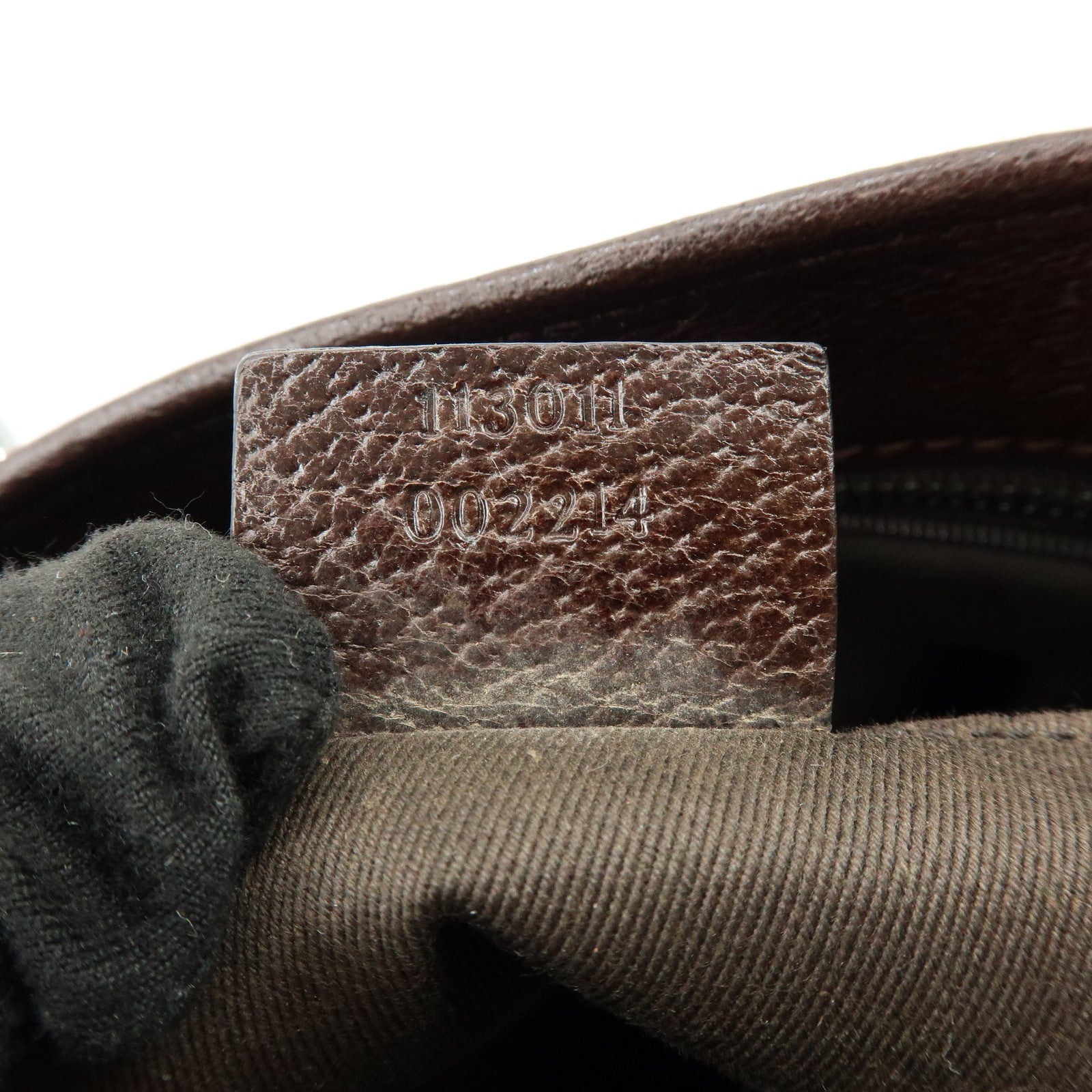 GUCCI GG Canvas Leather Tote Bag Hand BagBrown 113011